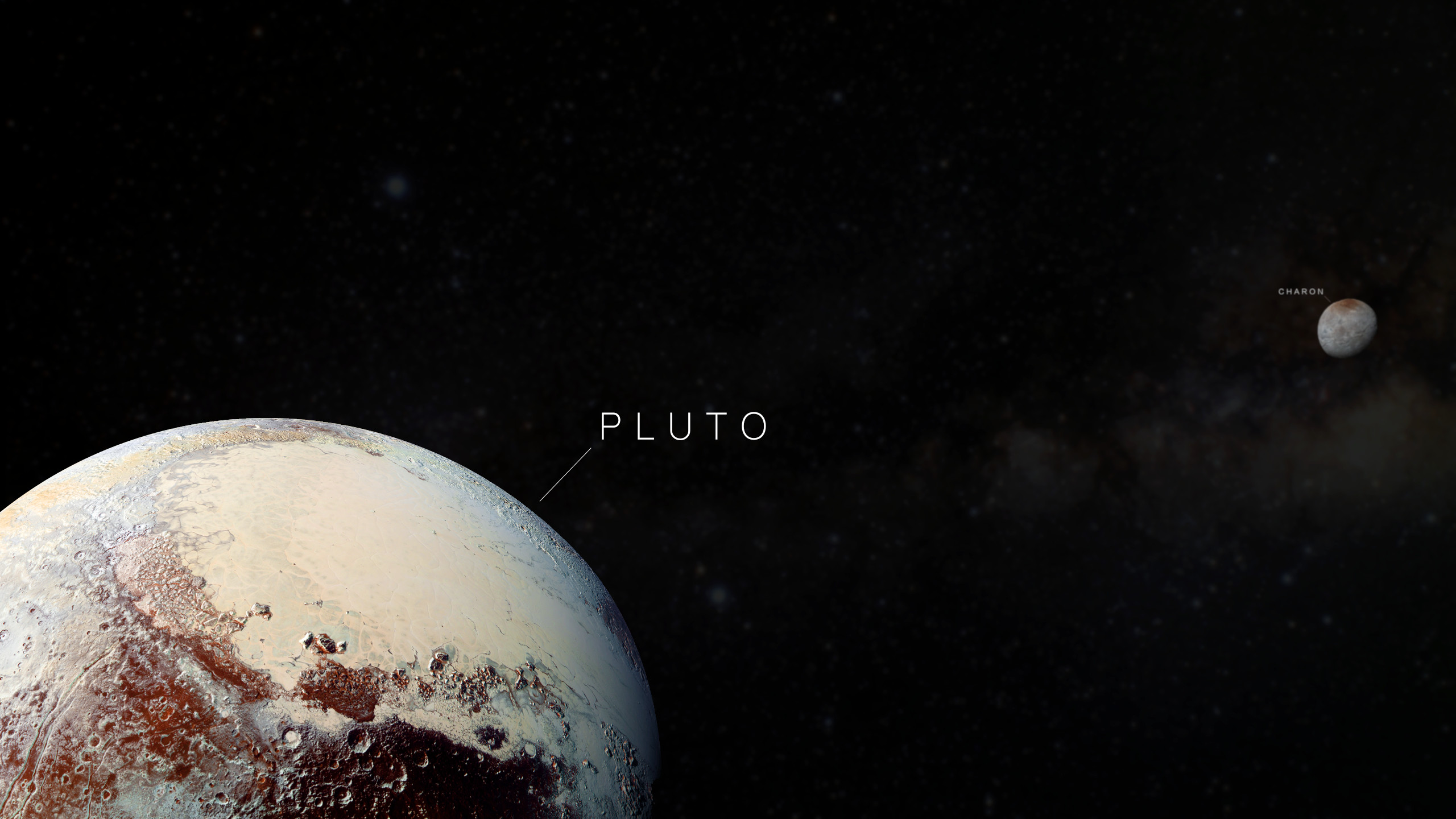 2560x1440 Pluto/Charon wallpaper