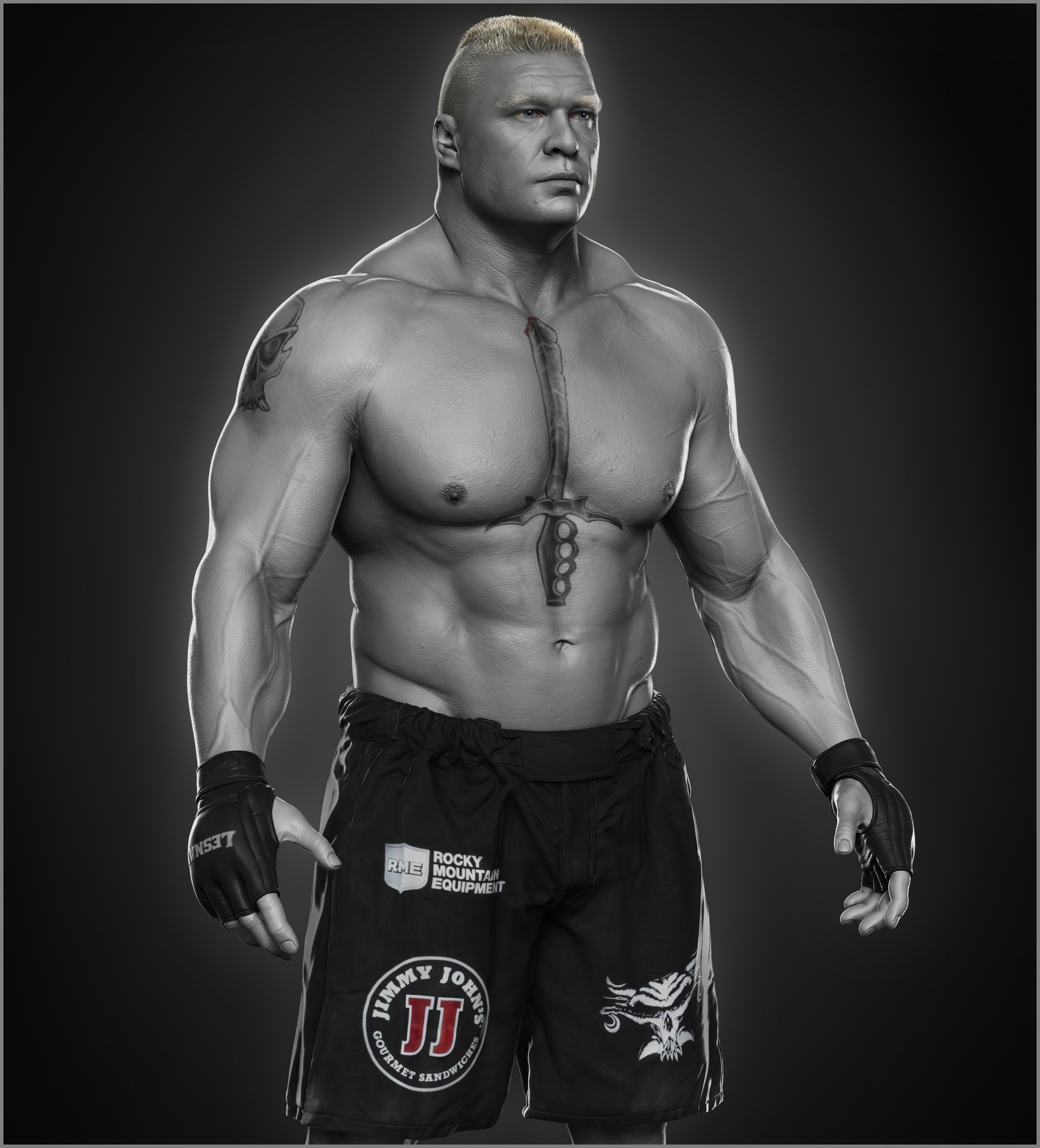 1920x2120 ArtStation - Brock Lesnar done for WWE, Hossein Diba