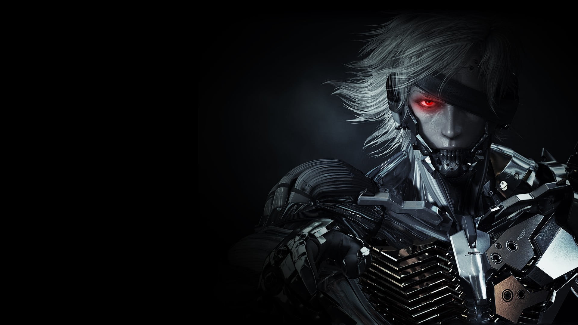 1920x1080 man with red eyes fictional character digital wallpaper, fantasy art, Metal  Gear Rising: