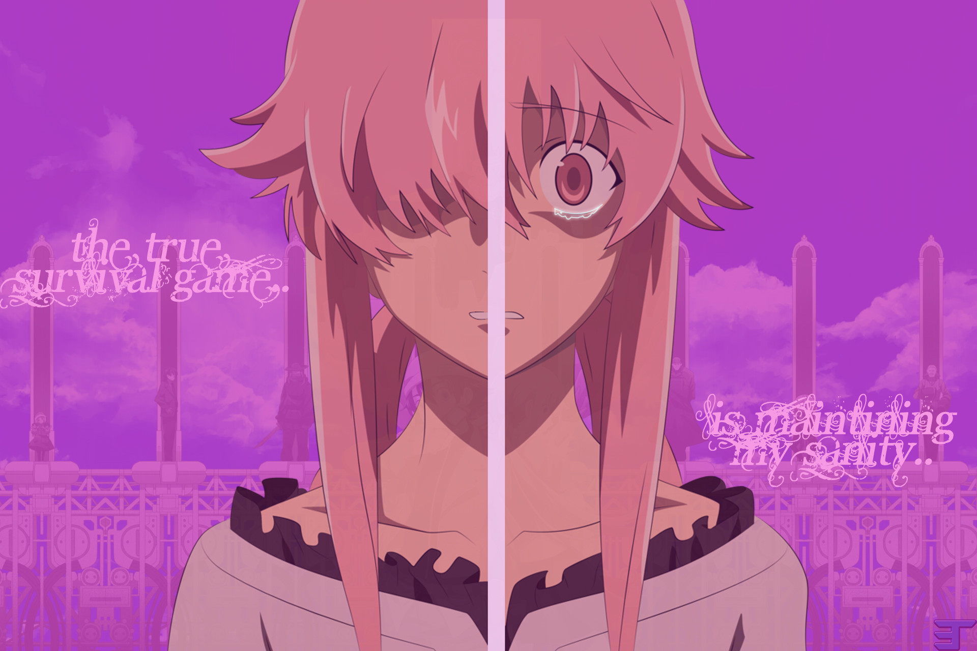 Yuno Gasai Live Wallpaper! Credit to @ktraumas on Tiktok (I don't know if  live images work when posting but if they do enjoy! Either way it's a good  wallpaper :D ) :