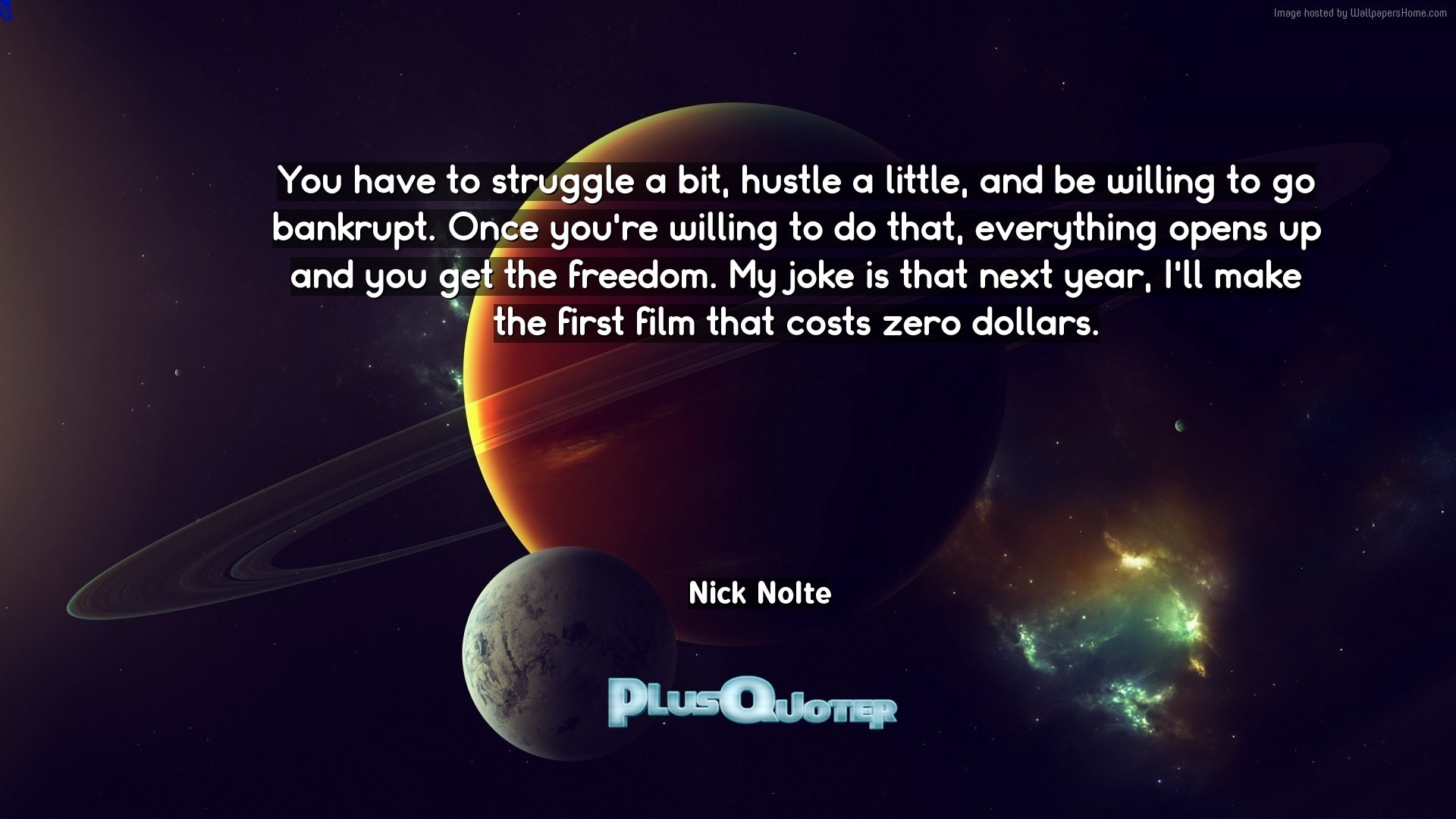 1920x1080 Download Wallpaper with inspirational Quotes- "You have to struggle a bit,  hustle a