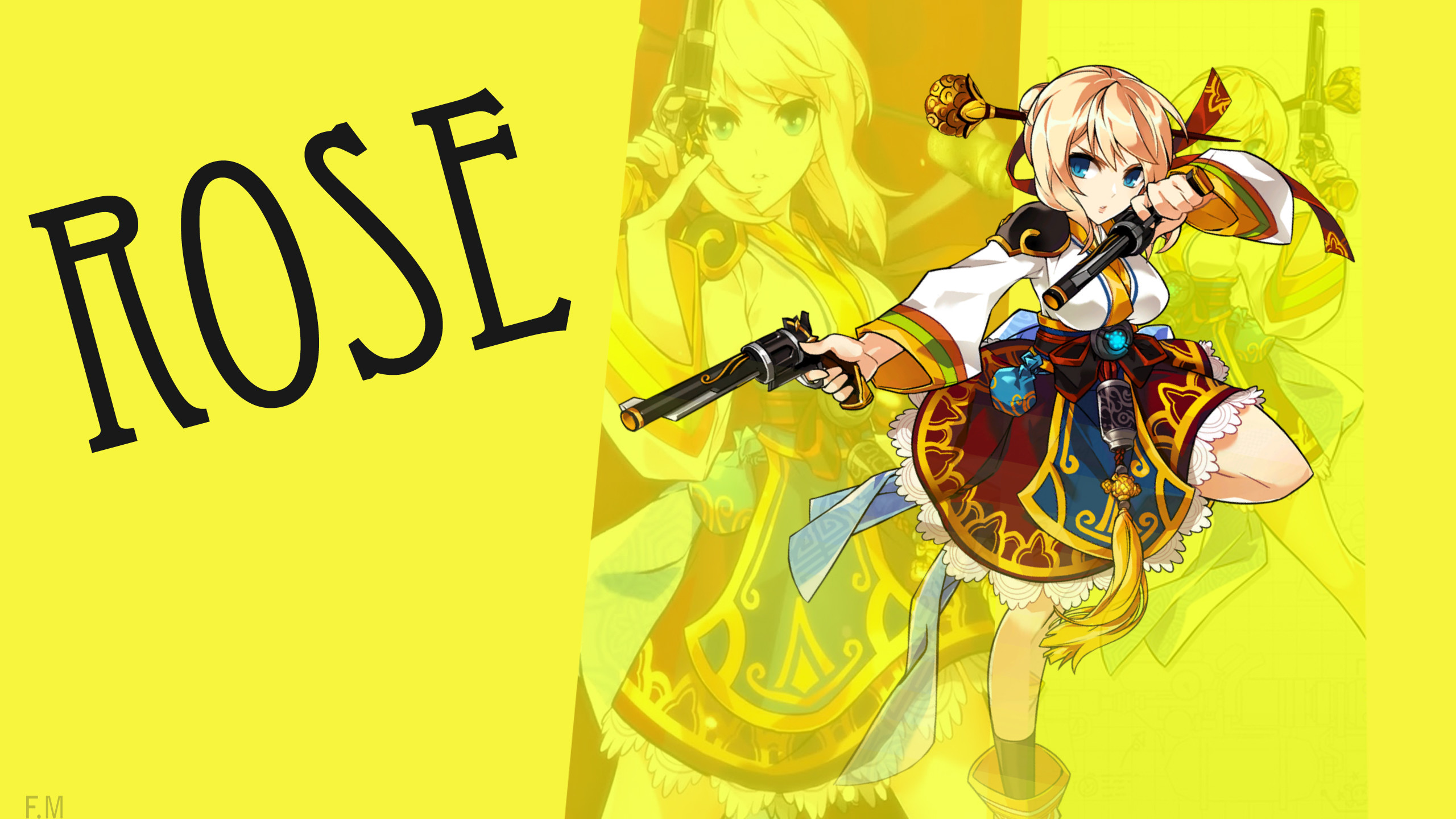 2560x1440 ... Rose (Elsword) - Wallpaper by FireMinnie