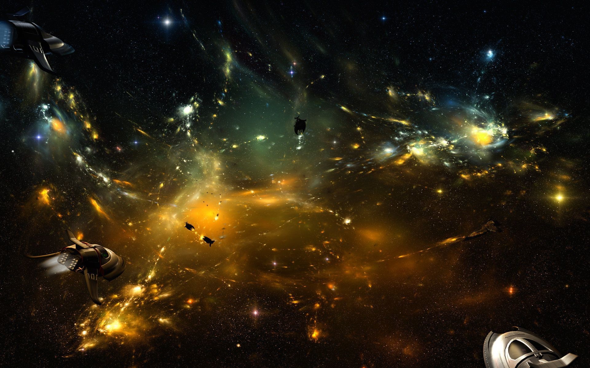 1920x1200 Wallpaper Spaceships Battle - 1600 x 1000 - Planets Stars Galaxies Nebulae  Sci Fi Awesome - photo image free beautiful