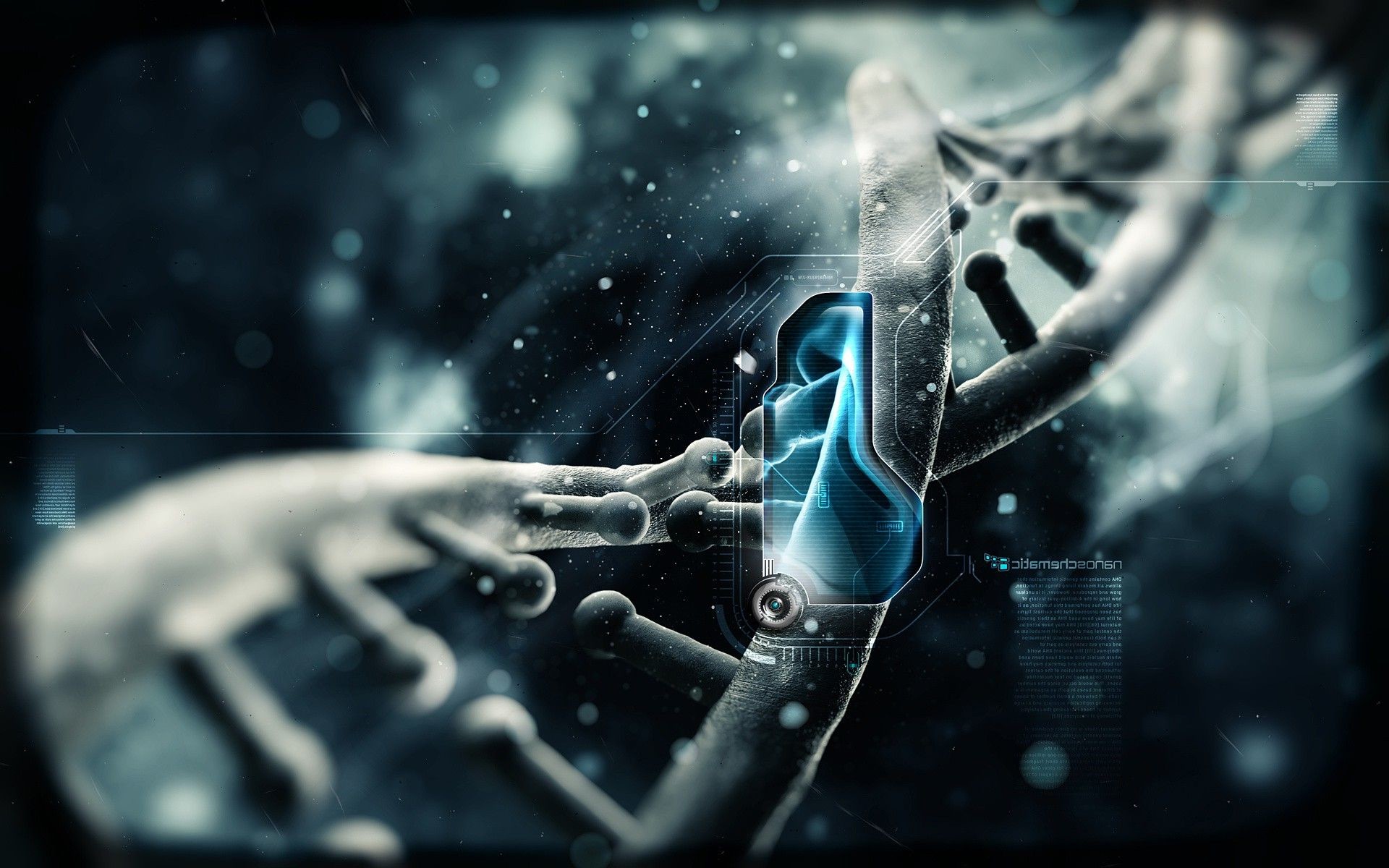 1920x1200 blue, Science Fiction, Anime, DNA, Science, Schematic, ...