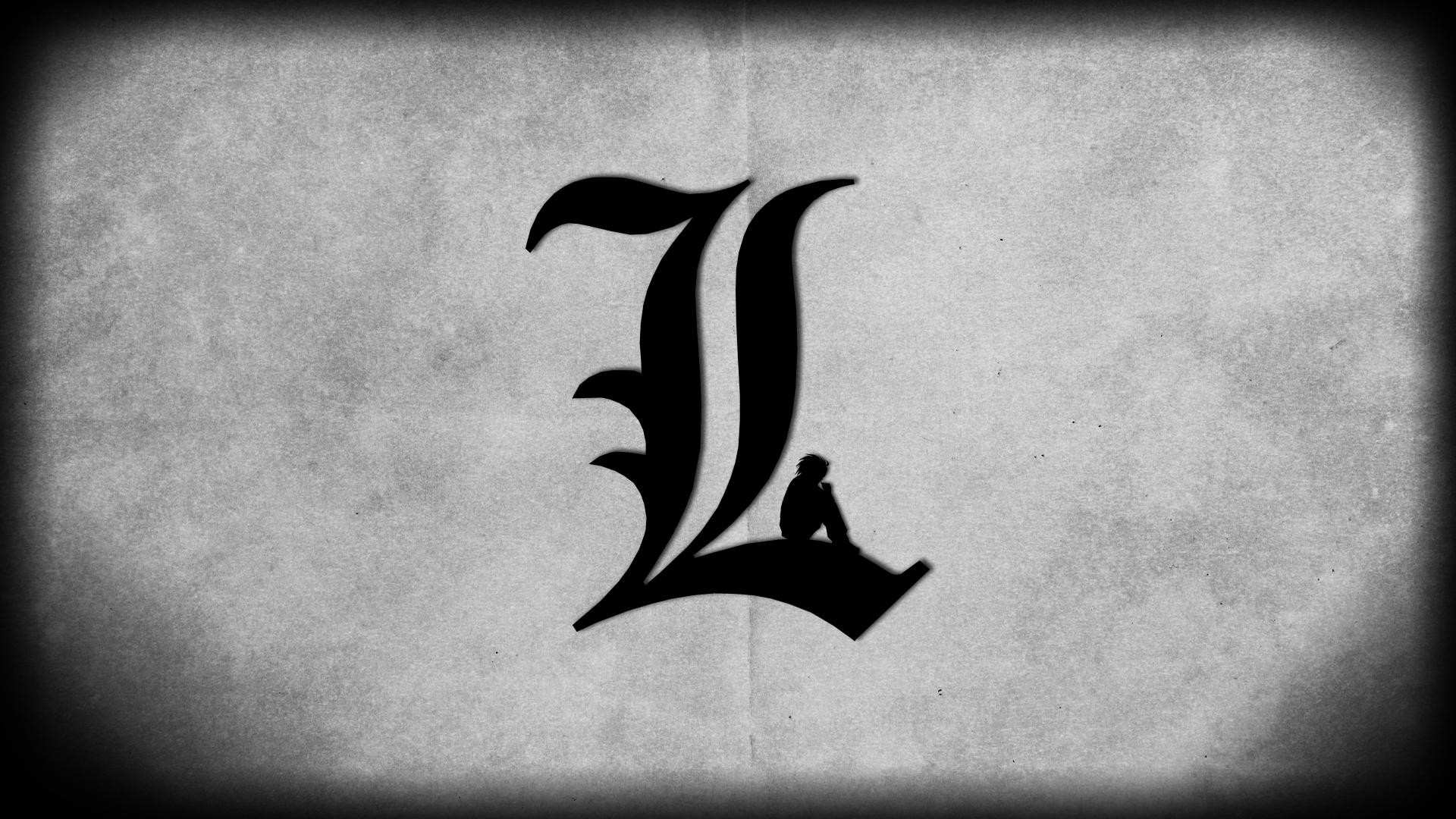 1920x1080 I made an L wallpaper from Deathnote.
