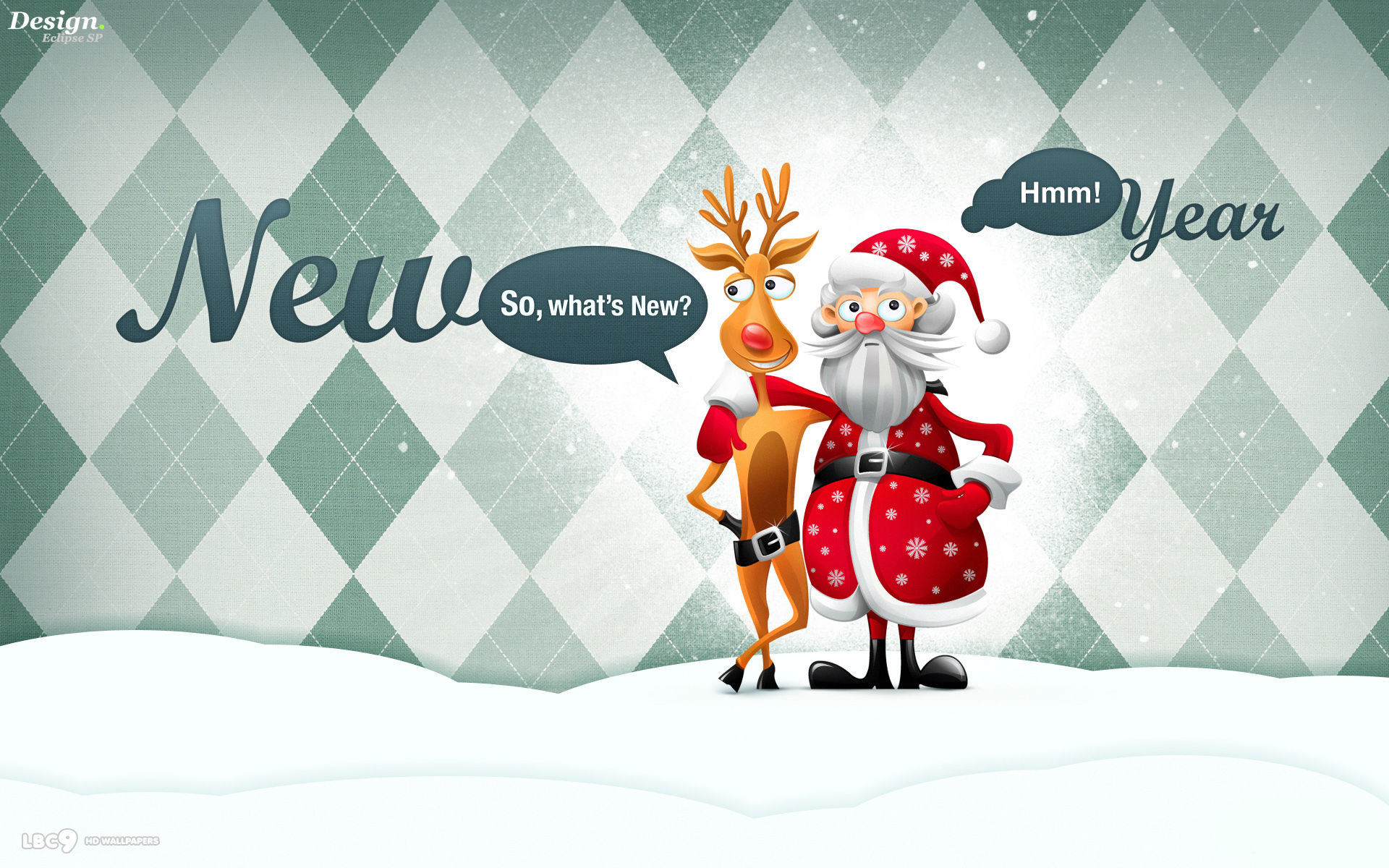 1920x1200 ... new year funny rudolph red nosed reindeer santa art holiday desktop  wallpaper