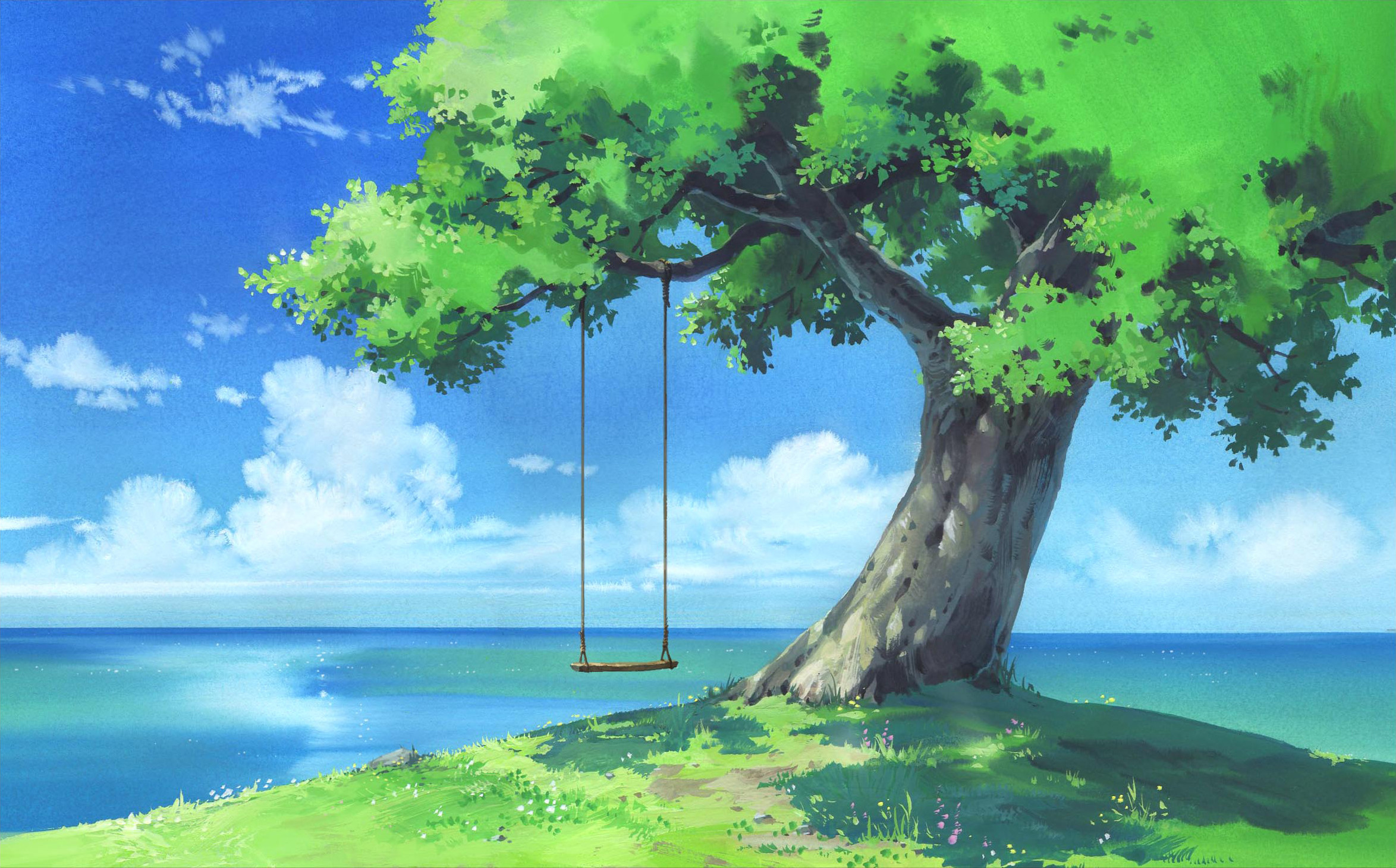 2348x1461 Anime Scenery wallpaper