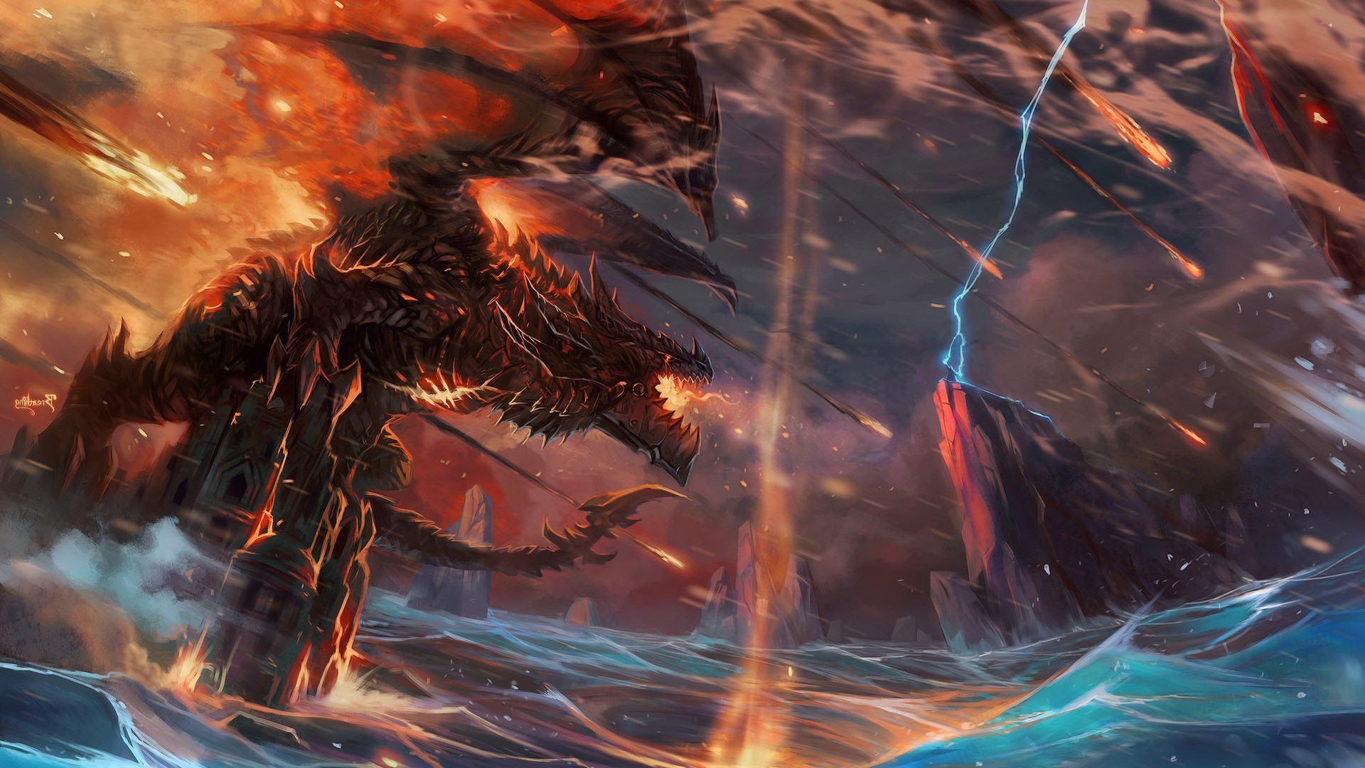 1920x1080 dragon, World Of Warcraft: Cataclysm, Deathwing, Thrall Wallpapers HD /  Desktop and Mobile Backgrounds