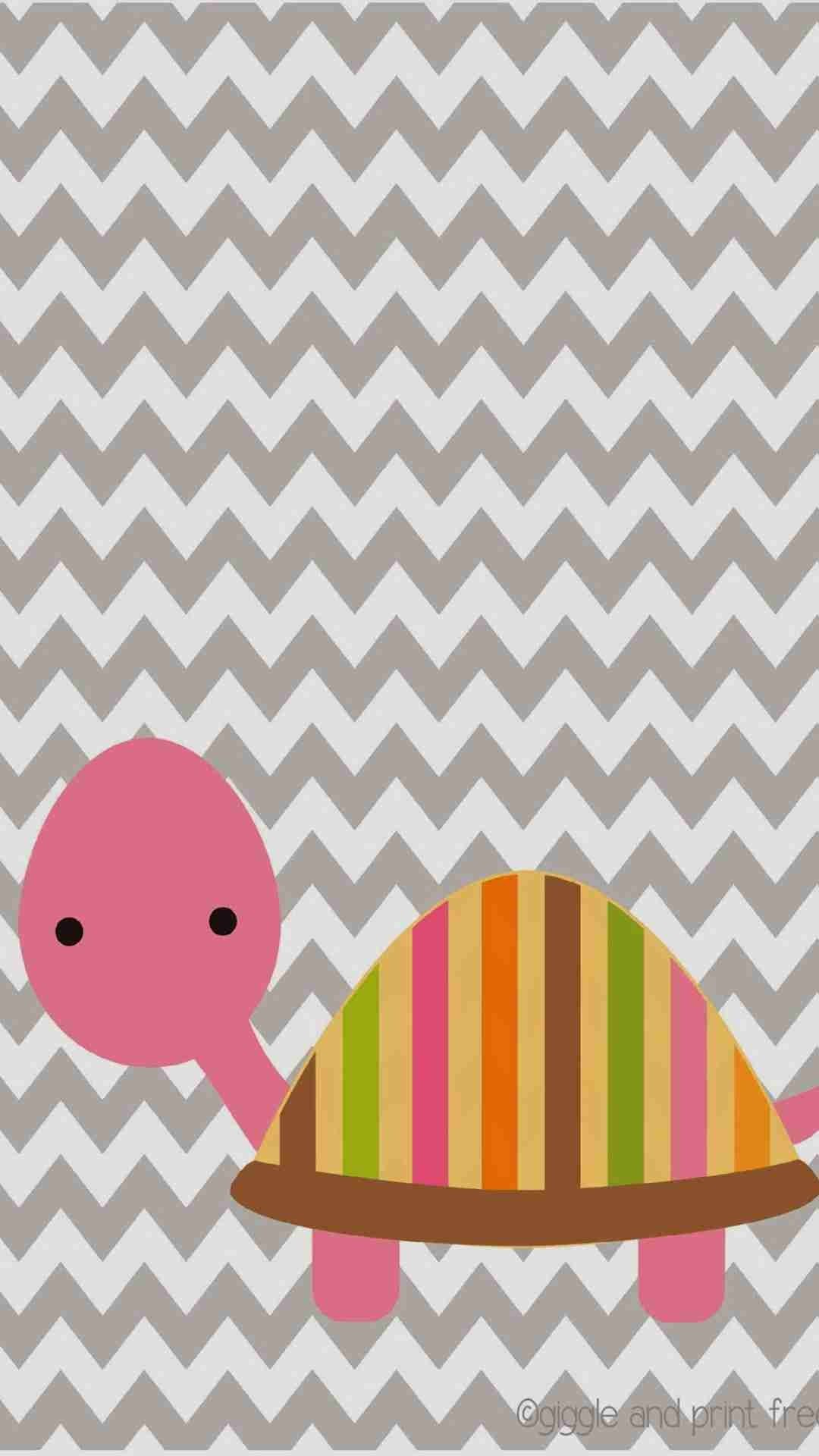 1080x1920 DIY Cute Pink Tortoise Pattern Chevron iPhone 6 Plus Wallpaper - Zigzag  Pattern #iPhone #