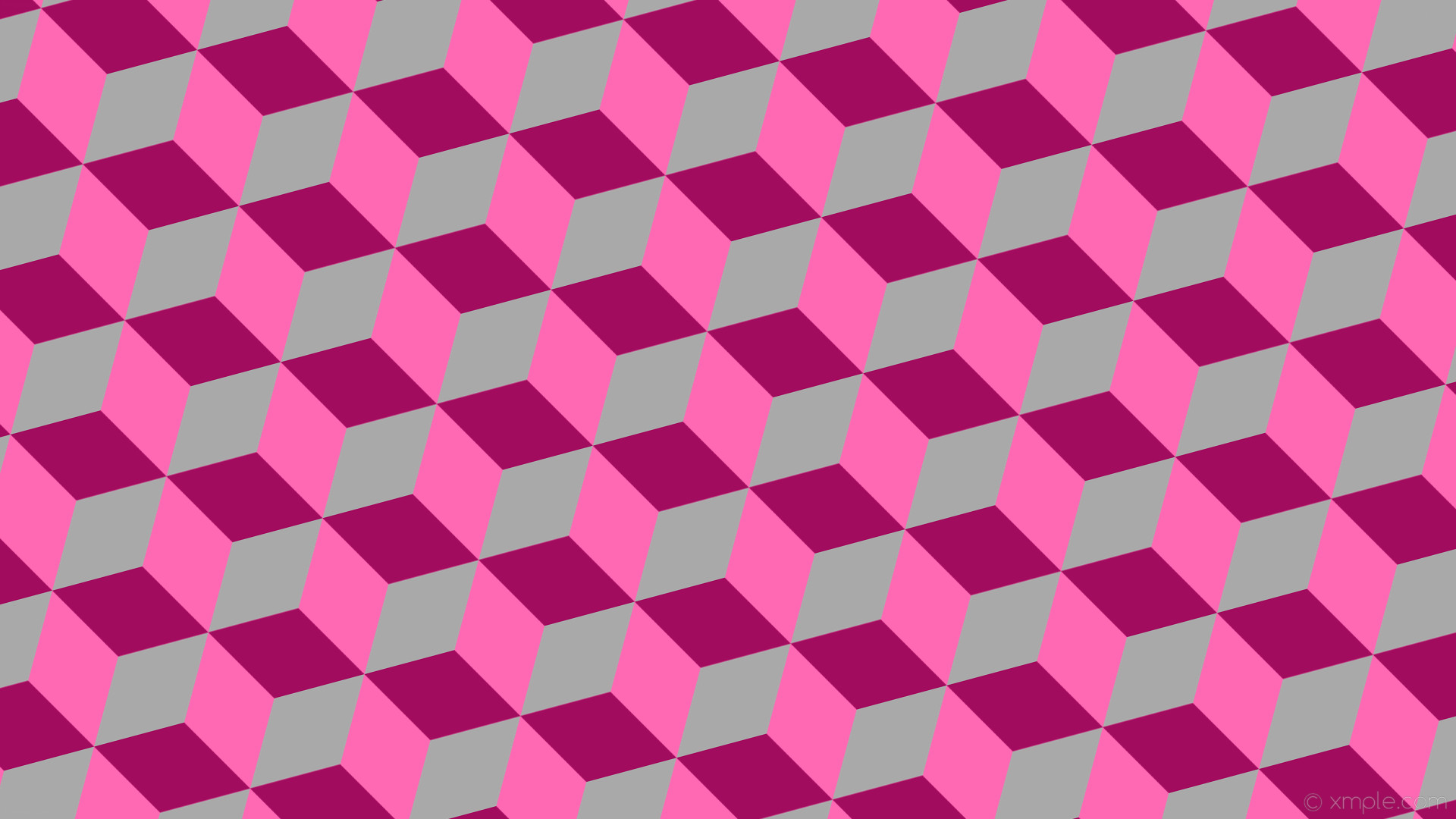 1920x1080 wallpaper pink 3d cubes grey hot pink dark gray #ff69b4 #a9a9a9 #a20c5e 285