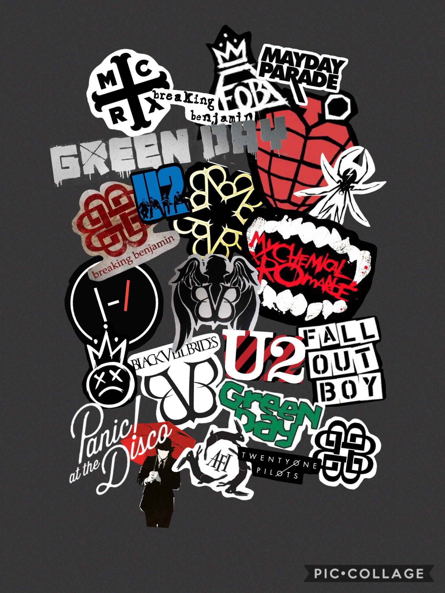 1536x2048 my lockscreen -- all the bands I like, even the ones I only occasionally. My  Chemical Romance WallpaperEmo ...