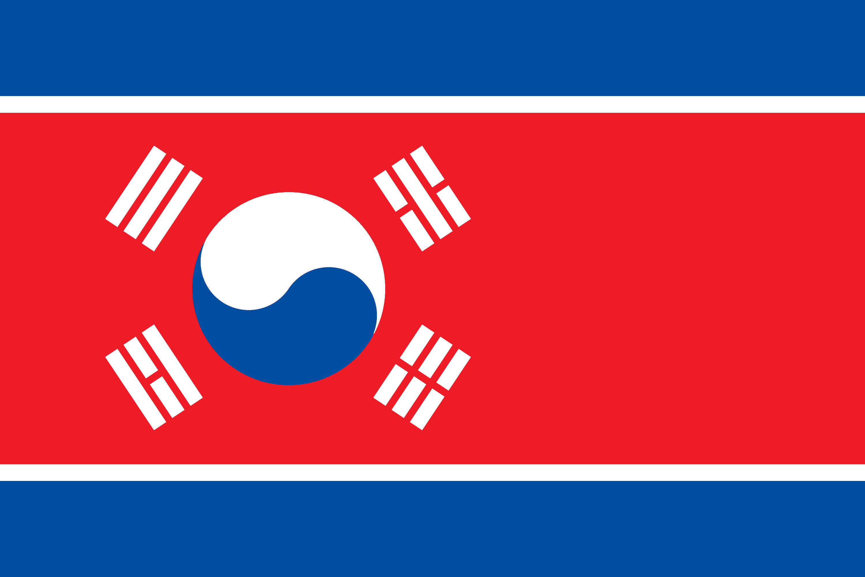 3000x2000 OCA combination of the North Korean and South Korean Flag ...