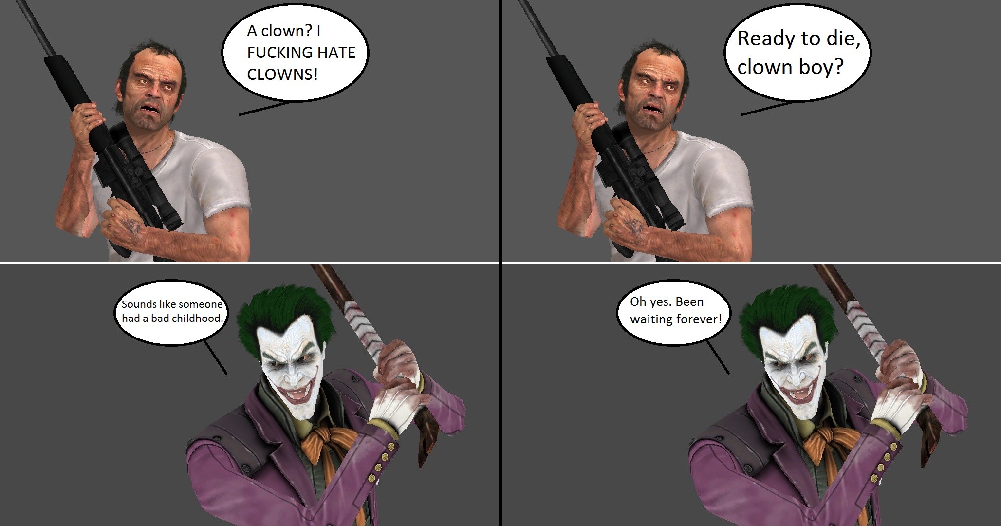 2056x1080 Injustice: Trevor Phillips vs The Joker by xXTrettaXx. Injustice: Deadpool  vs Niko Bellic ...
