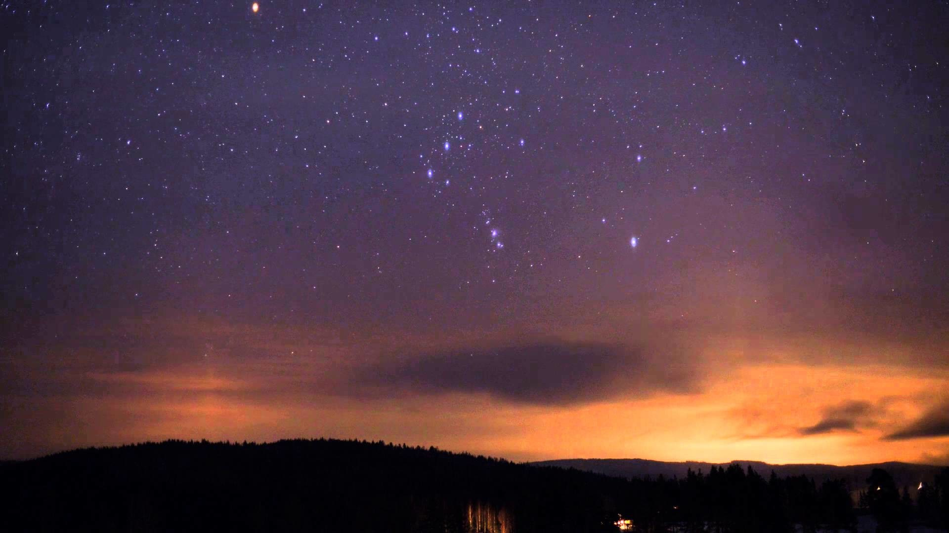 1920x1080 Nightsky timelapse of constellation Orion in HÃ¤lsingland, Sweden - YouTube