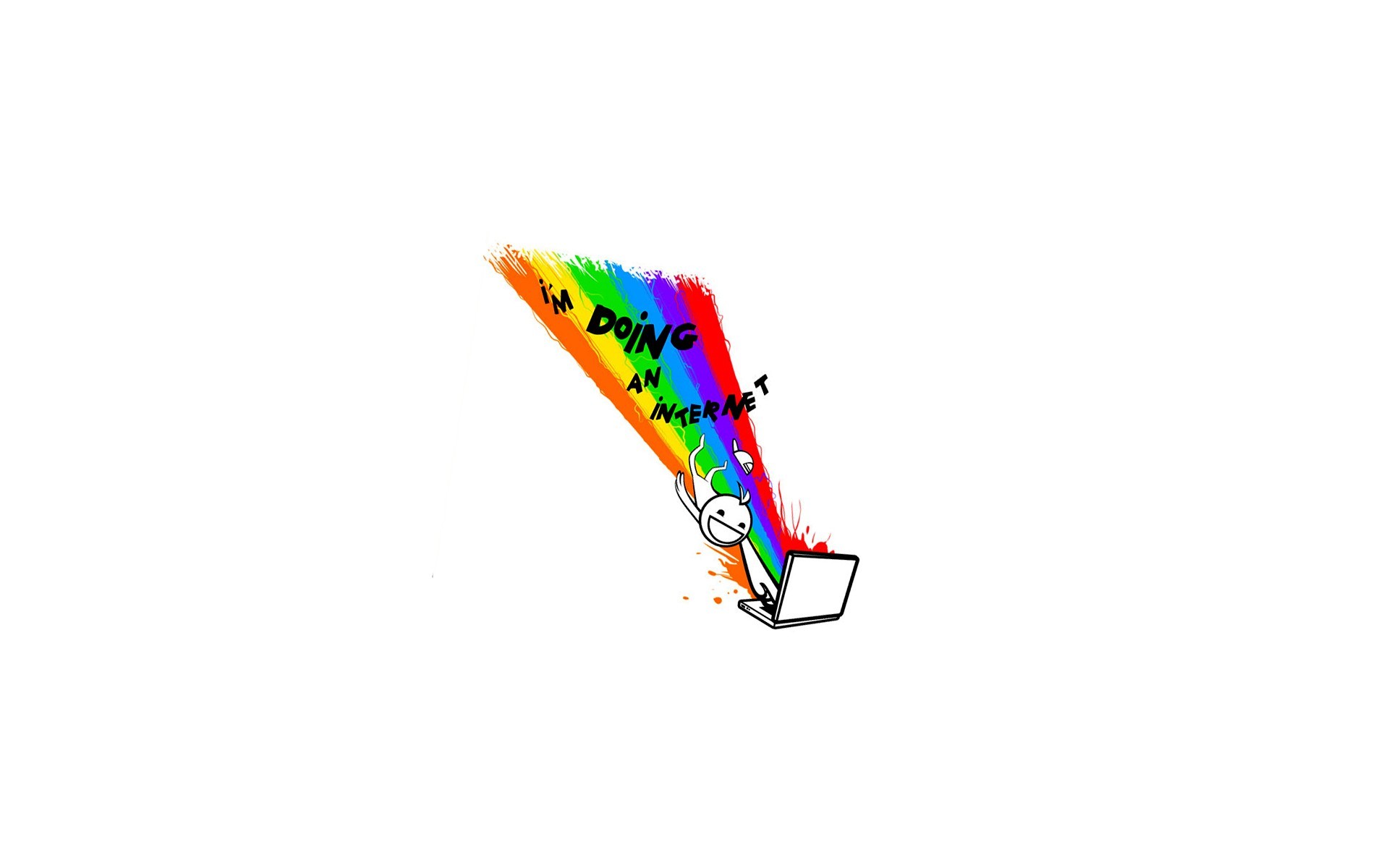 1920x1200 Funny Internet Meme Minimalistic Rainbows Text