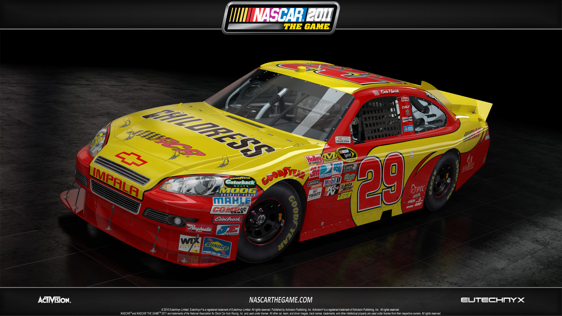1920x1080 ... Harvick's #29 Chevy decked-out in generic Richard Childress Racing  logos.