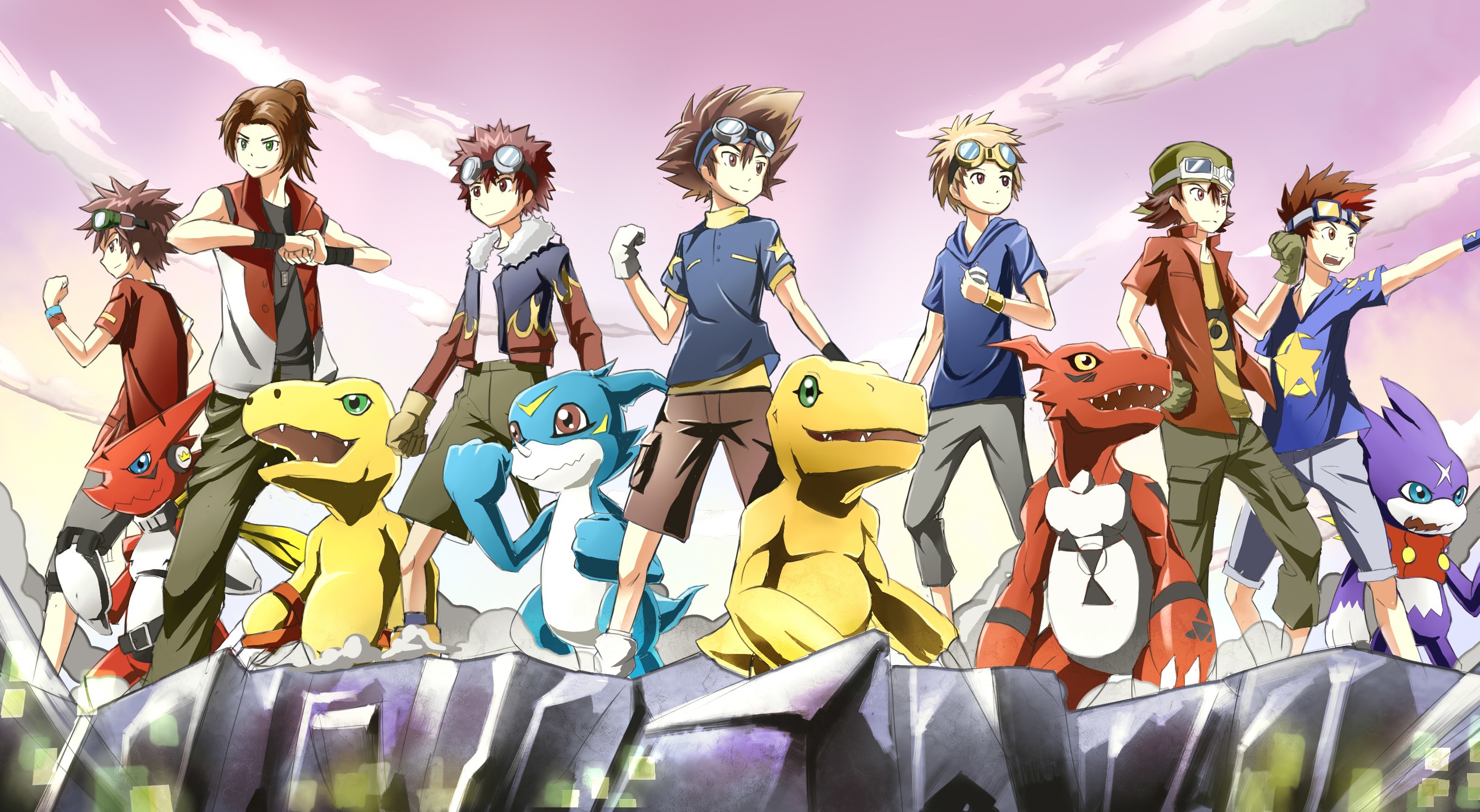 3200x1756 Digimon: Digital Monsters is a classic anime series about kids that meet  Digimon partners and fight together to defeat evil. Premiering in Japan  during the ...