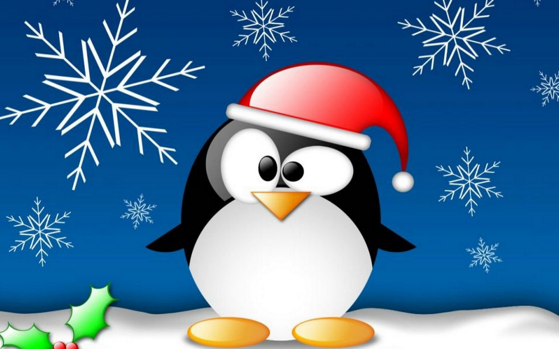 1920x1200 Funny penguin on Christmas wallpapers and images - wallpapers .