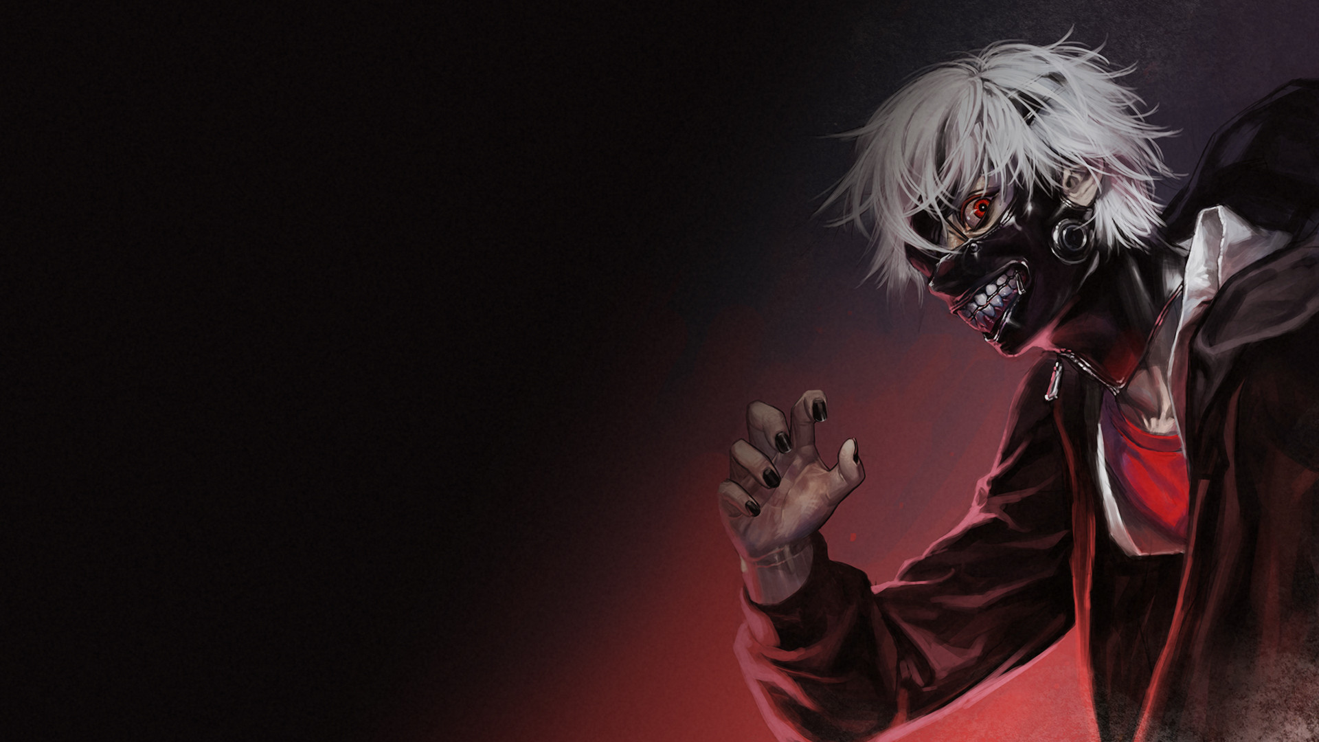 1920x1080 Anime - Tokyo Ghoul Dark Anime Ken Kaneki Mask Creepy Wallpaper