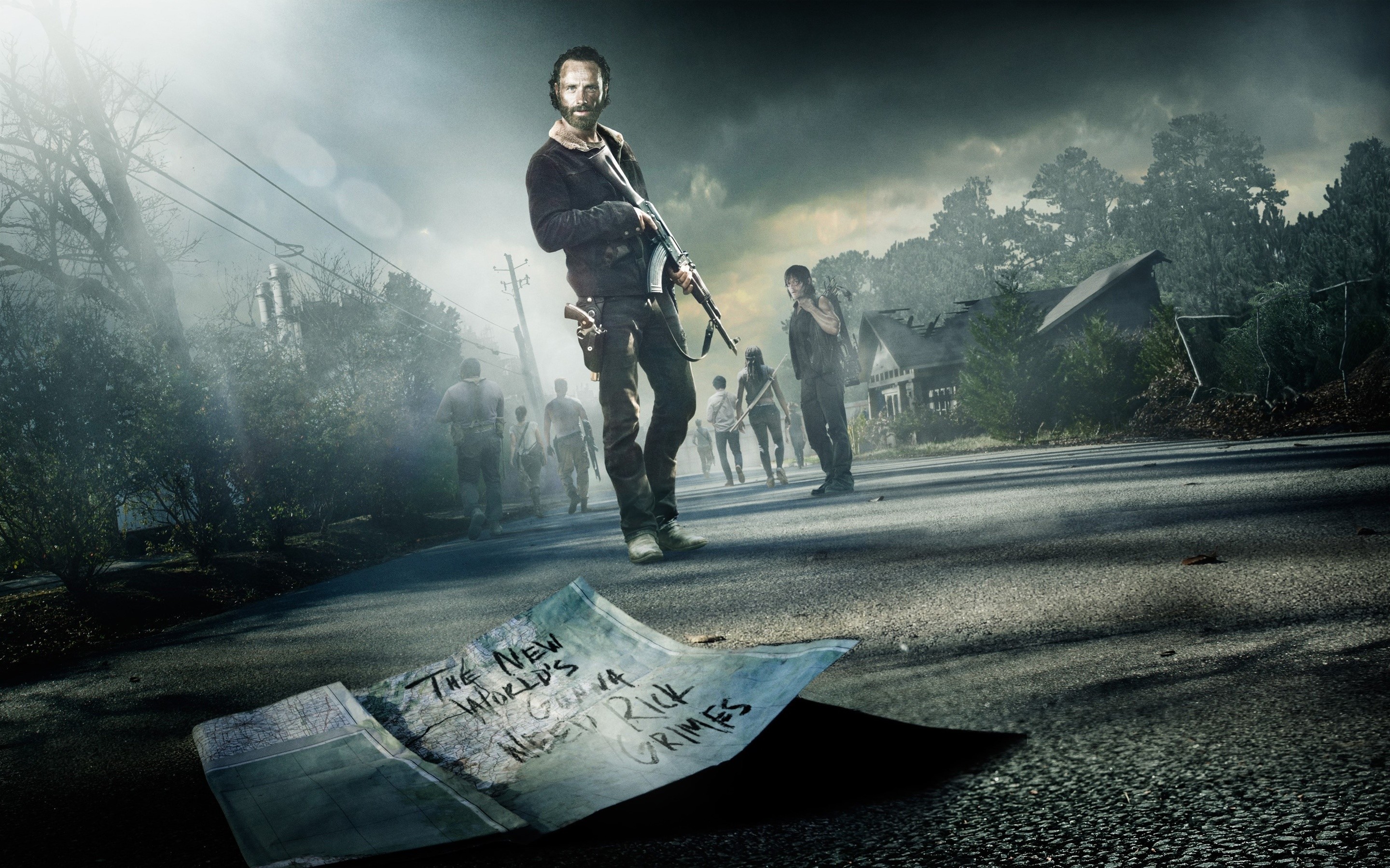 2880x1800 Fernsehserien - The Walking Dead Andrew Lincoln Rick Grimes Wallpaper