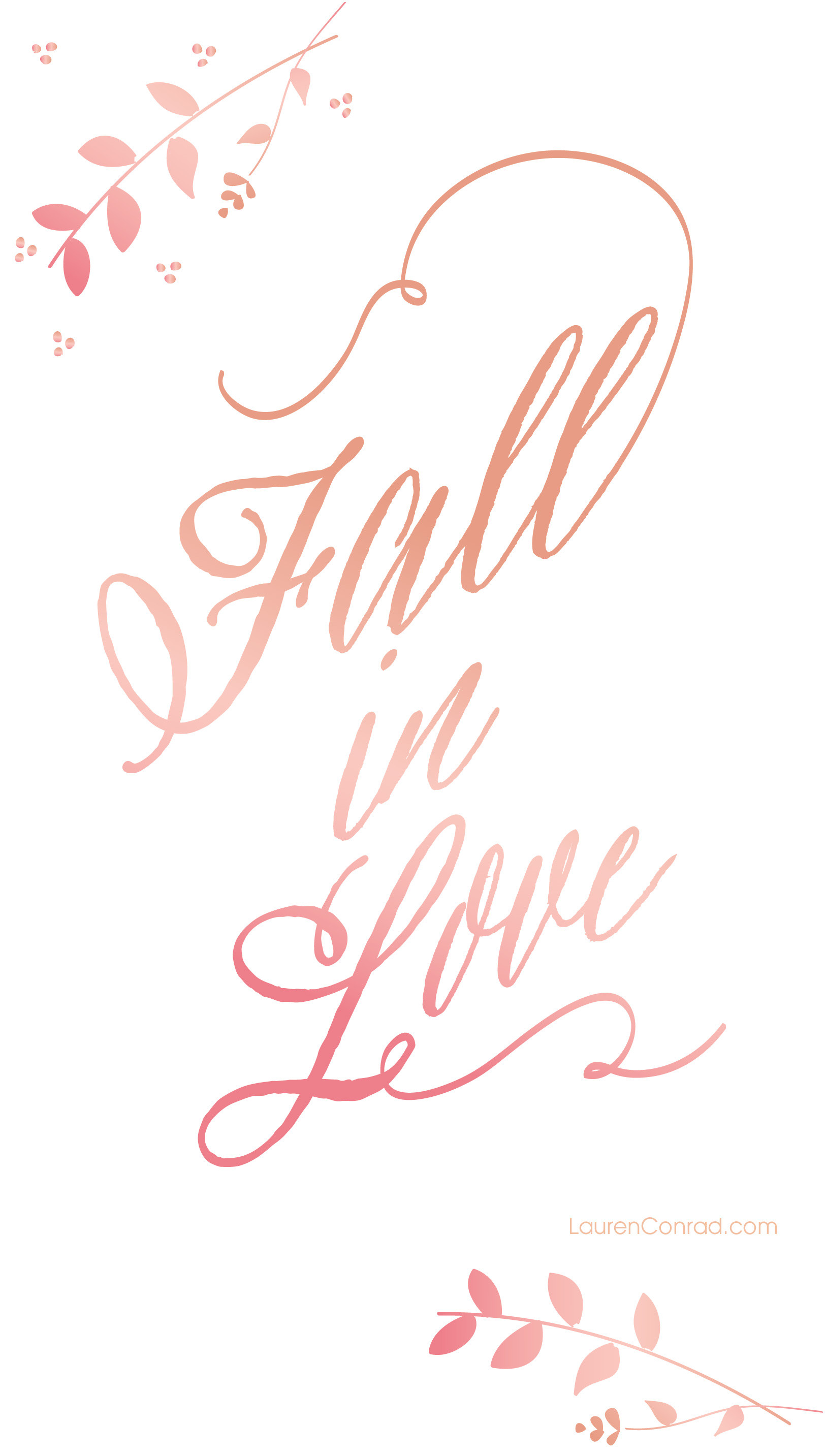 1624x2866 Fall in Love iPhone Wallpaper - LaurenConrad.com
