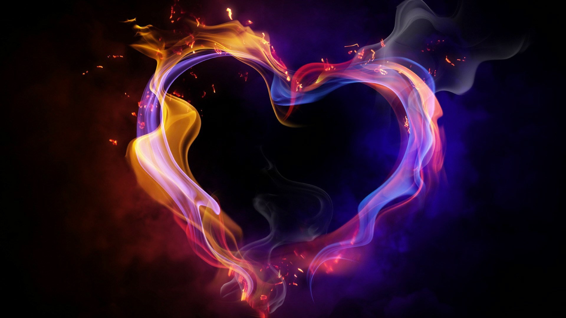 1920x1080 Hd  Cool Color Abstract Heart Desktop Wallpapers Backgrounds