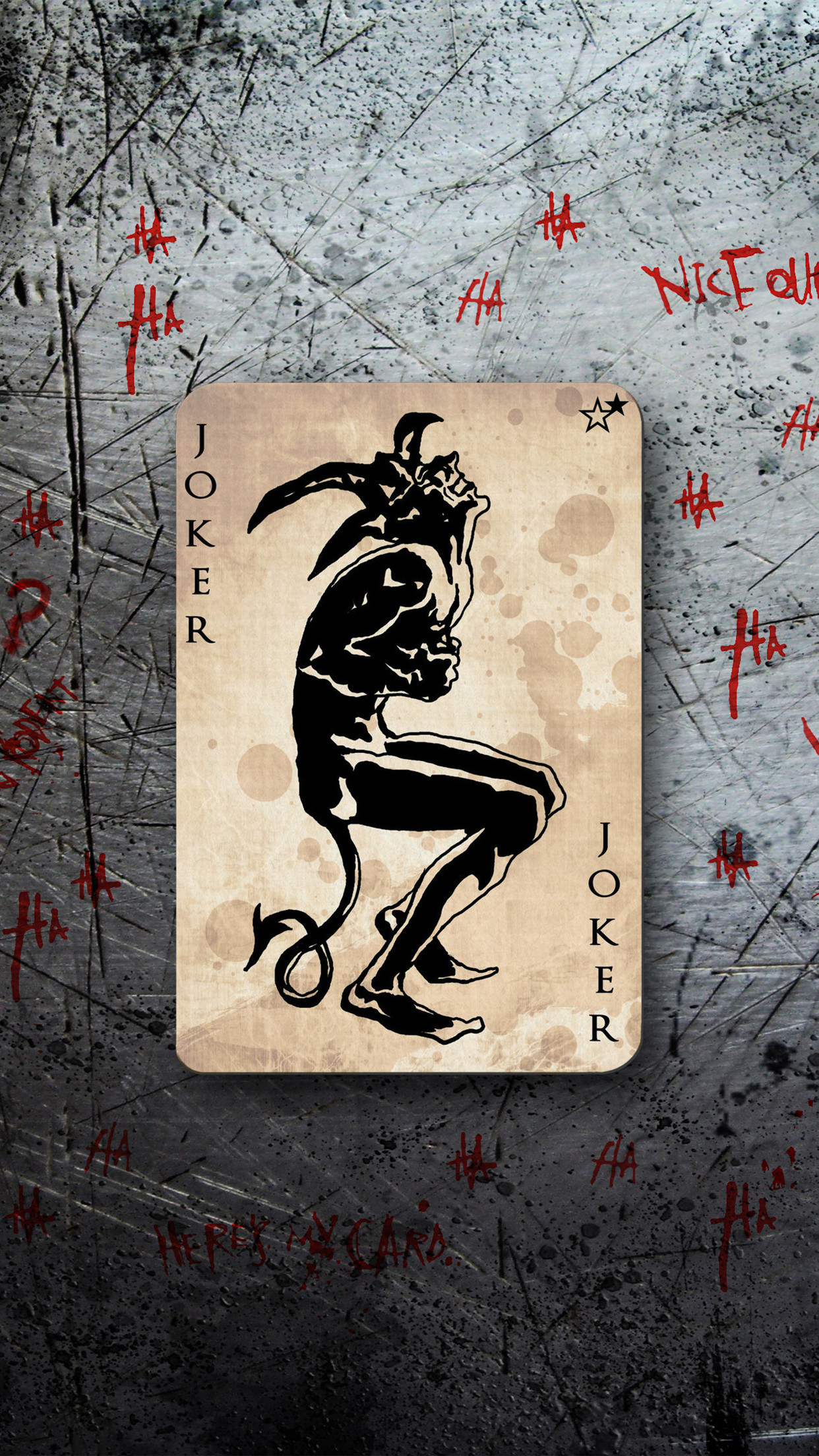 1242x2208 Joker Card iPhone 3Wallpapers Parallax Joker Card