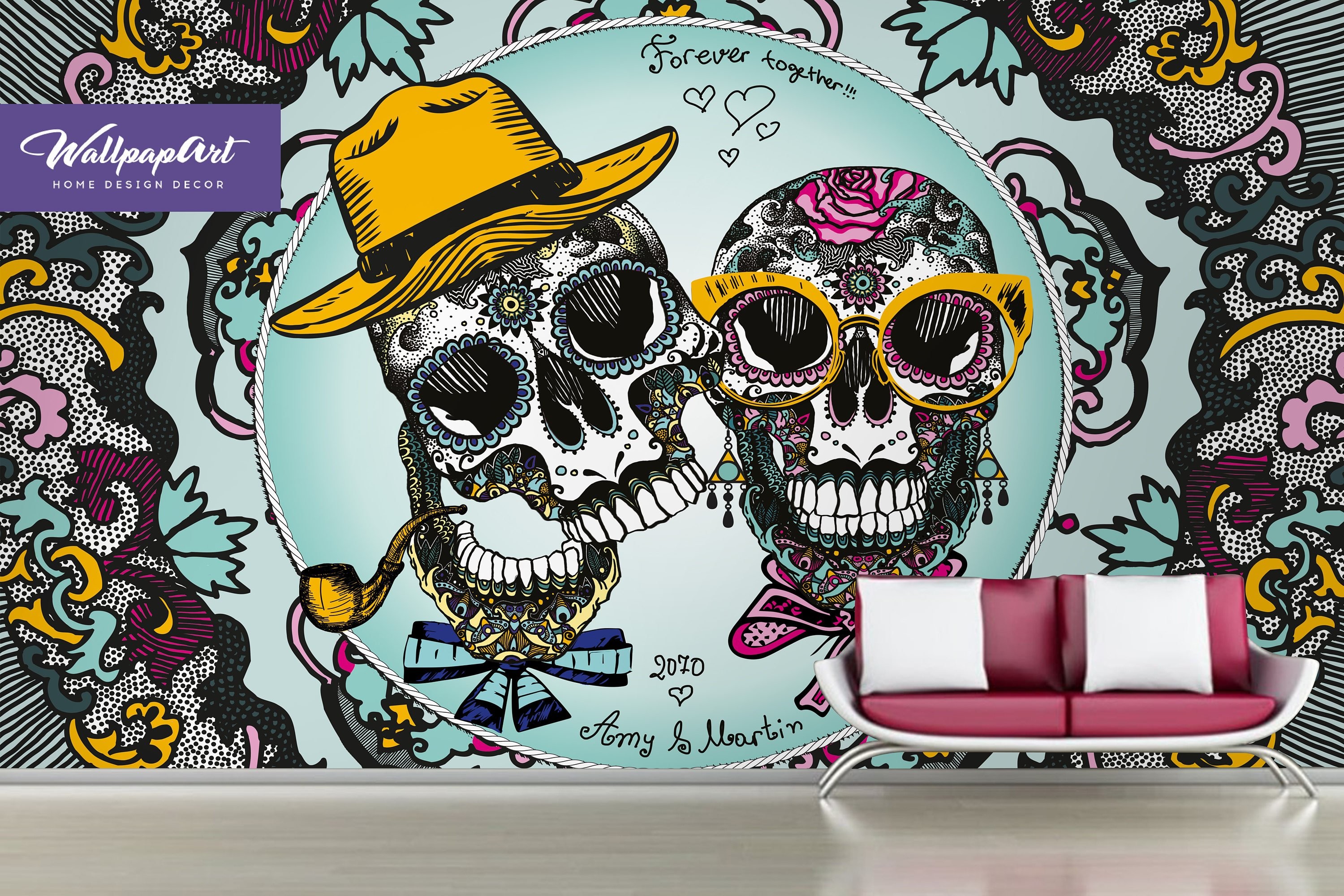 Sugar Skull Wallpaper For Home.