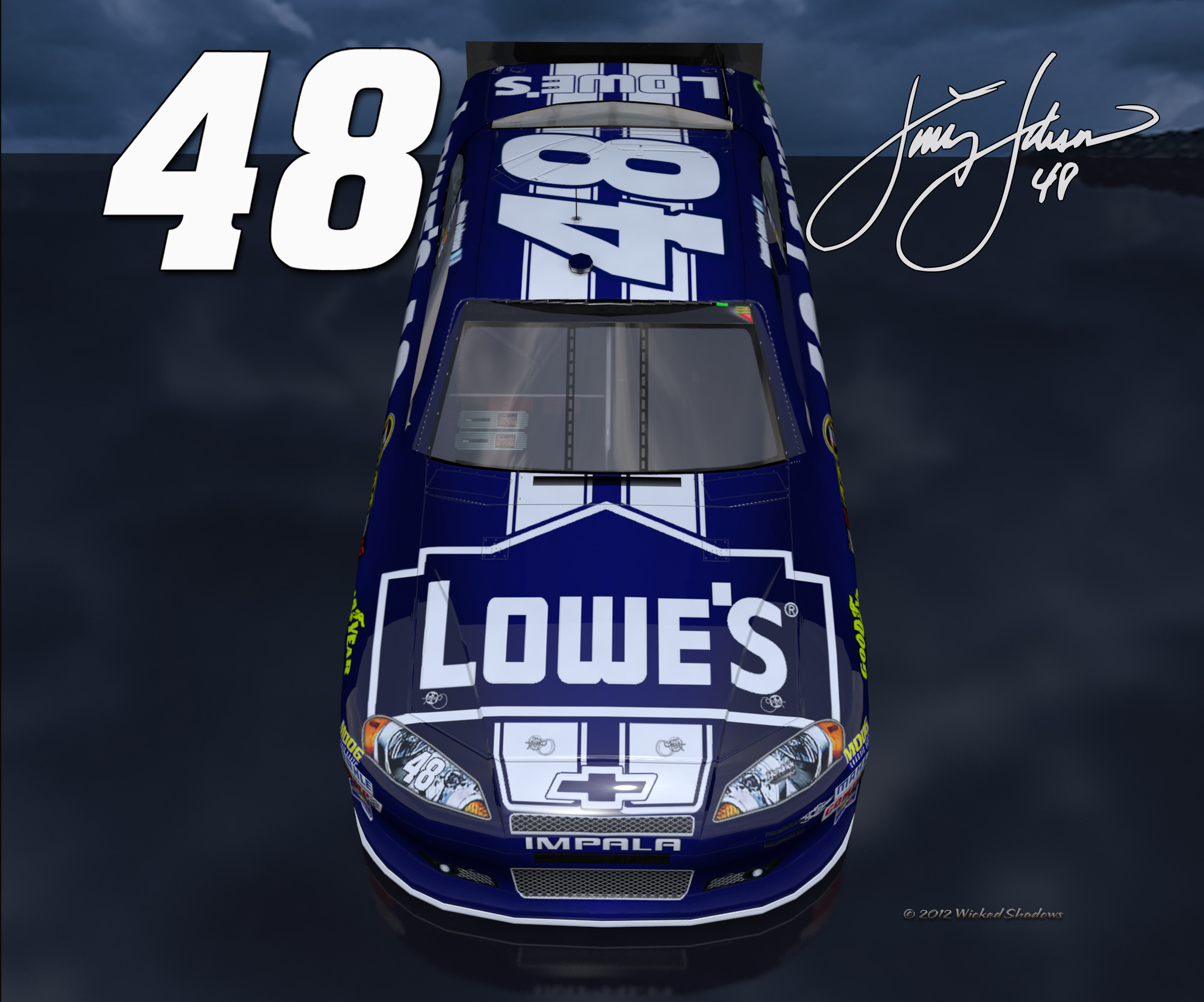 2000x1665 Wallpapers By Wicked Shadows: Jimmie Johnson Blue Lowes 48 .