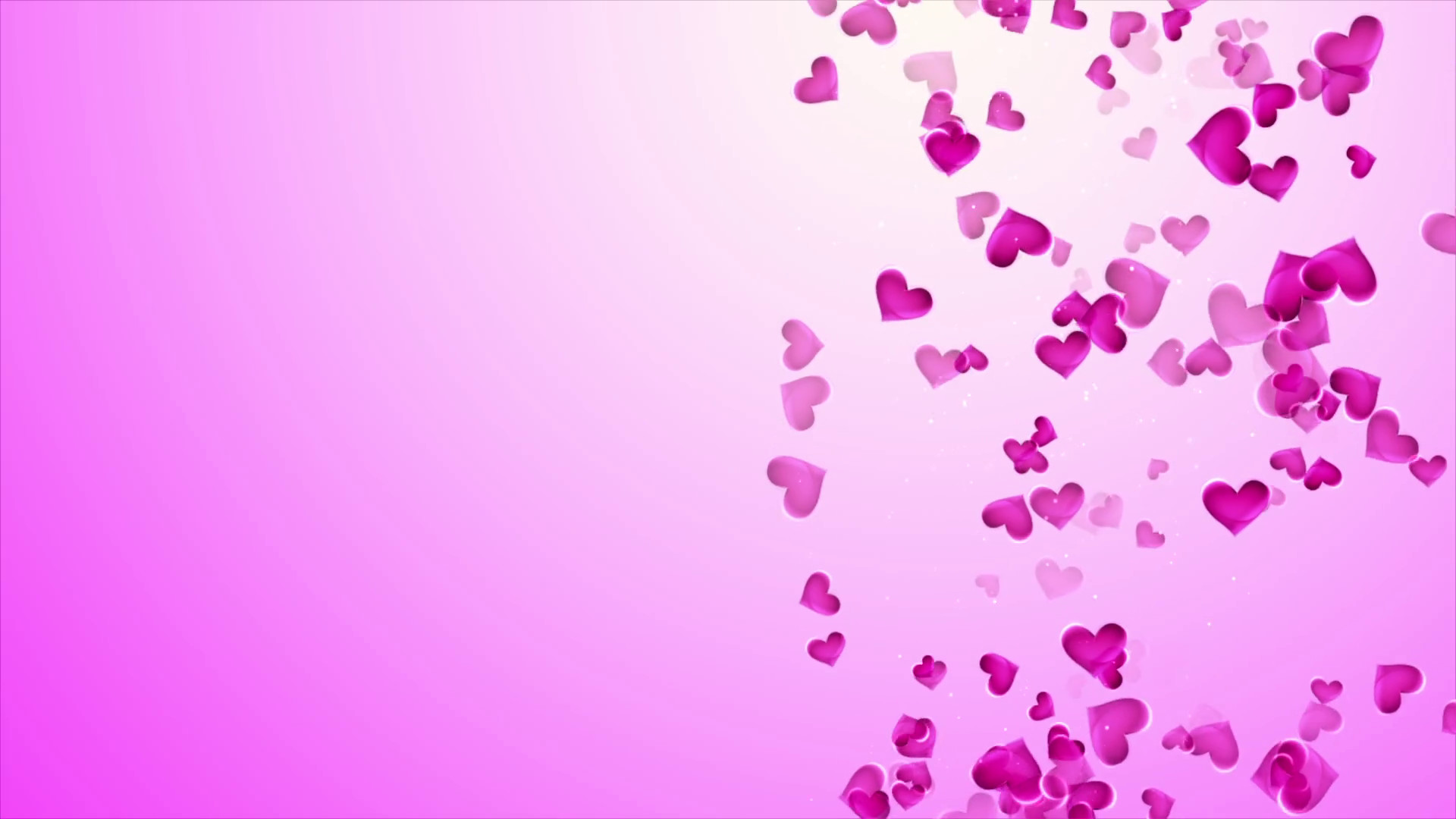 1920x1080 Beautiful pink background with falling hearts on Valentine's Day Motion  Background - Storyblocks Video