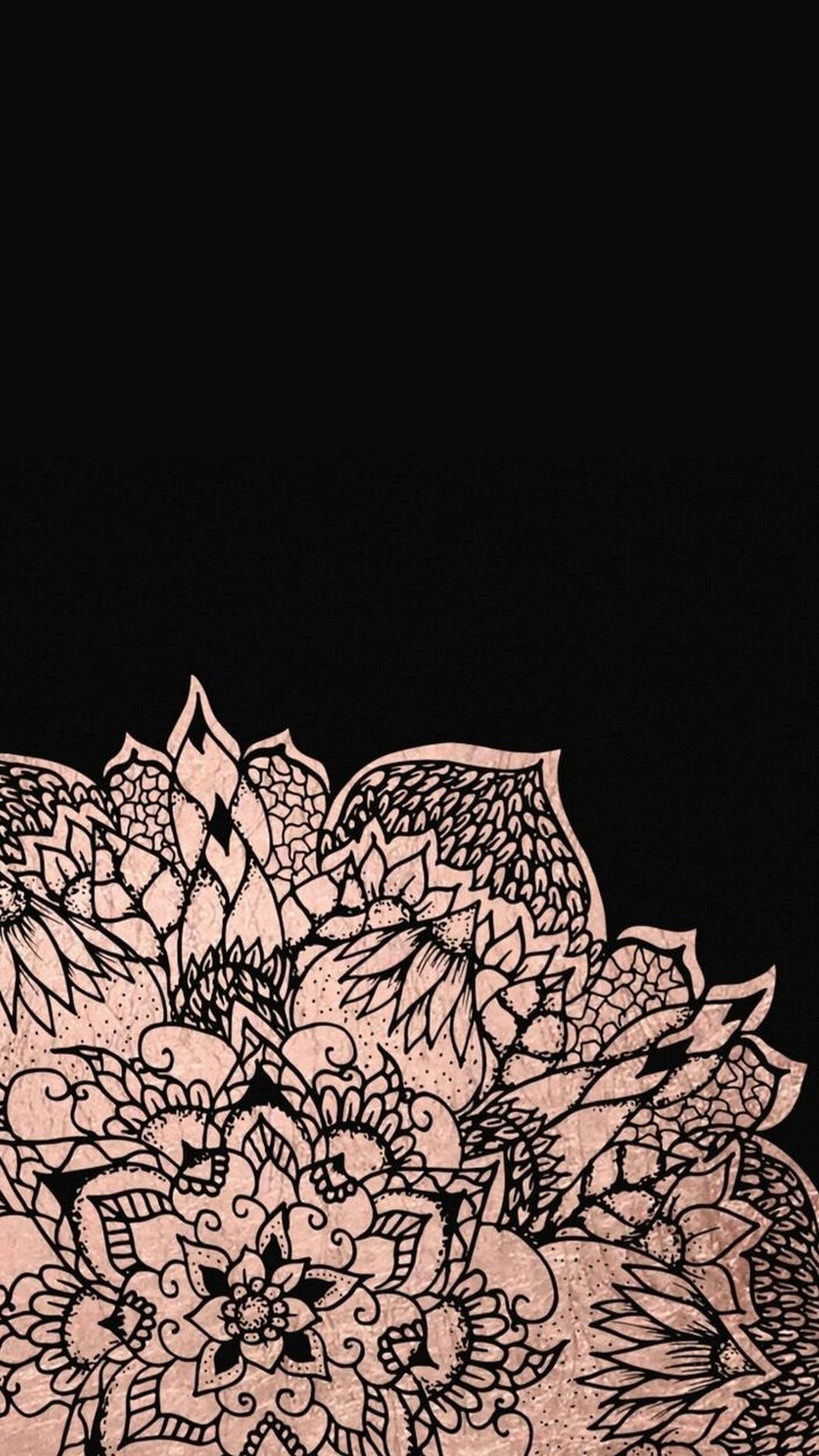 1080x1920 black and rose gold wallpaper #608318 .