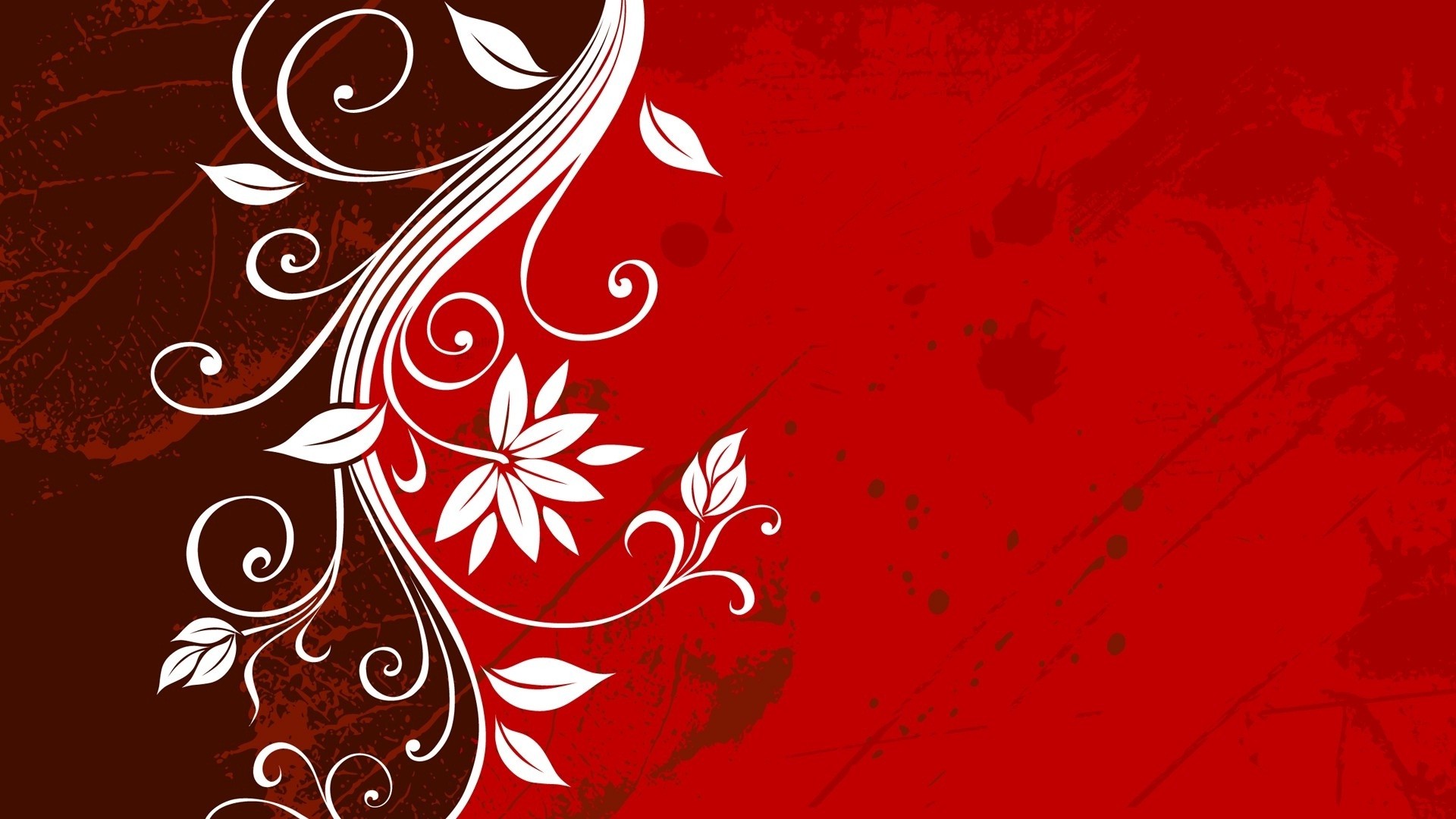 1920x1080 Awesome flowery design dark red background wallpapers