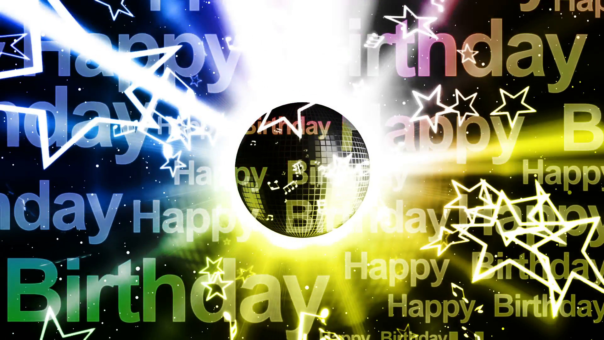 1920x1080 Happy Birthday Music Looping Animated Background