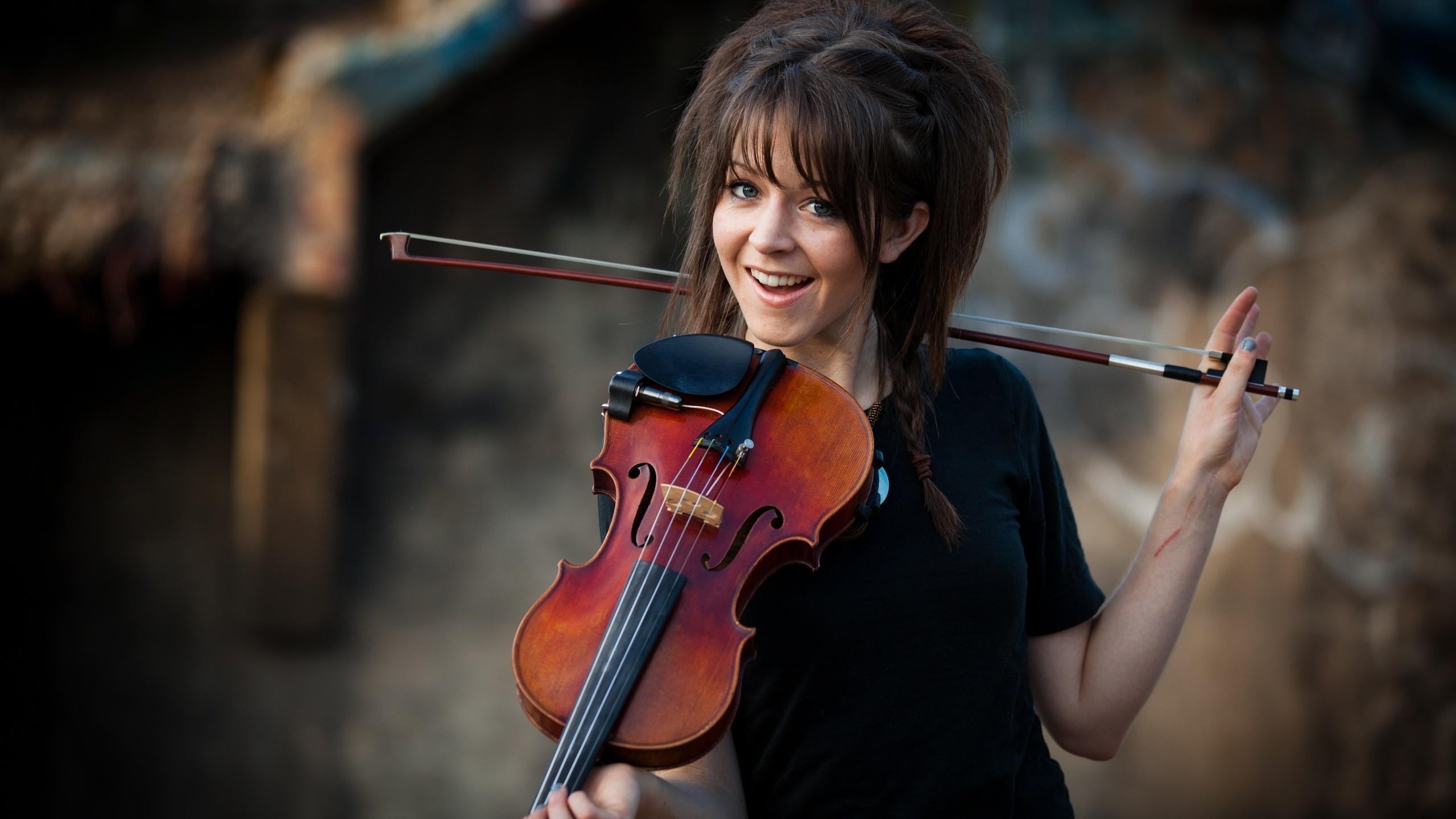 2560x1440 Lindsey Stirling, Depth Of Field, Violin