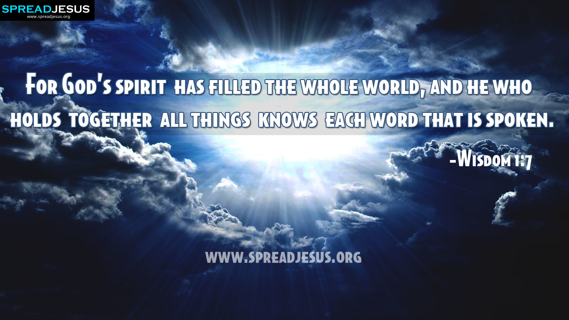 1920x1080 CHRISTIAN HD WALLPAPERS: HOLY BIBLE QUOTES : wisdom 1:7-For GOD's spirit