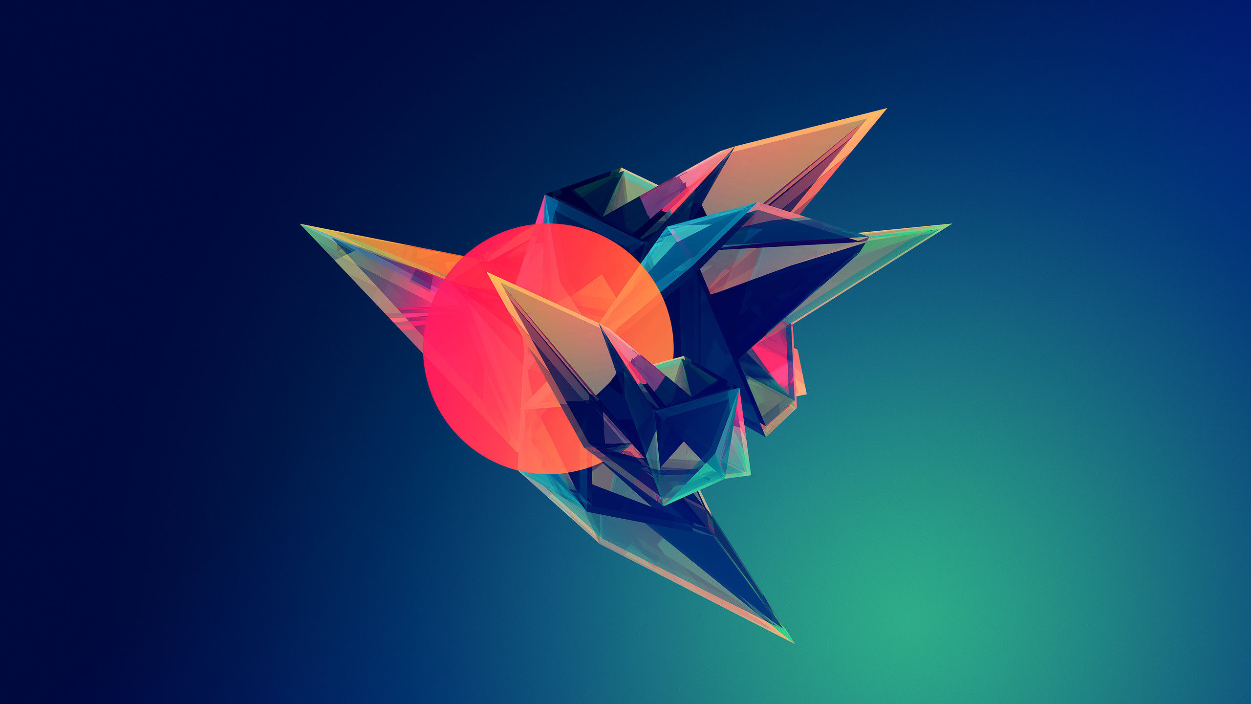 2560x1440 geometry, Artwork, Abstract, Justin Maller, Facets Wallpapers HD / Desktop  and Mobile Backgrounds