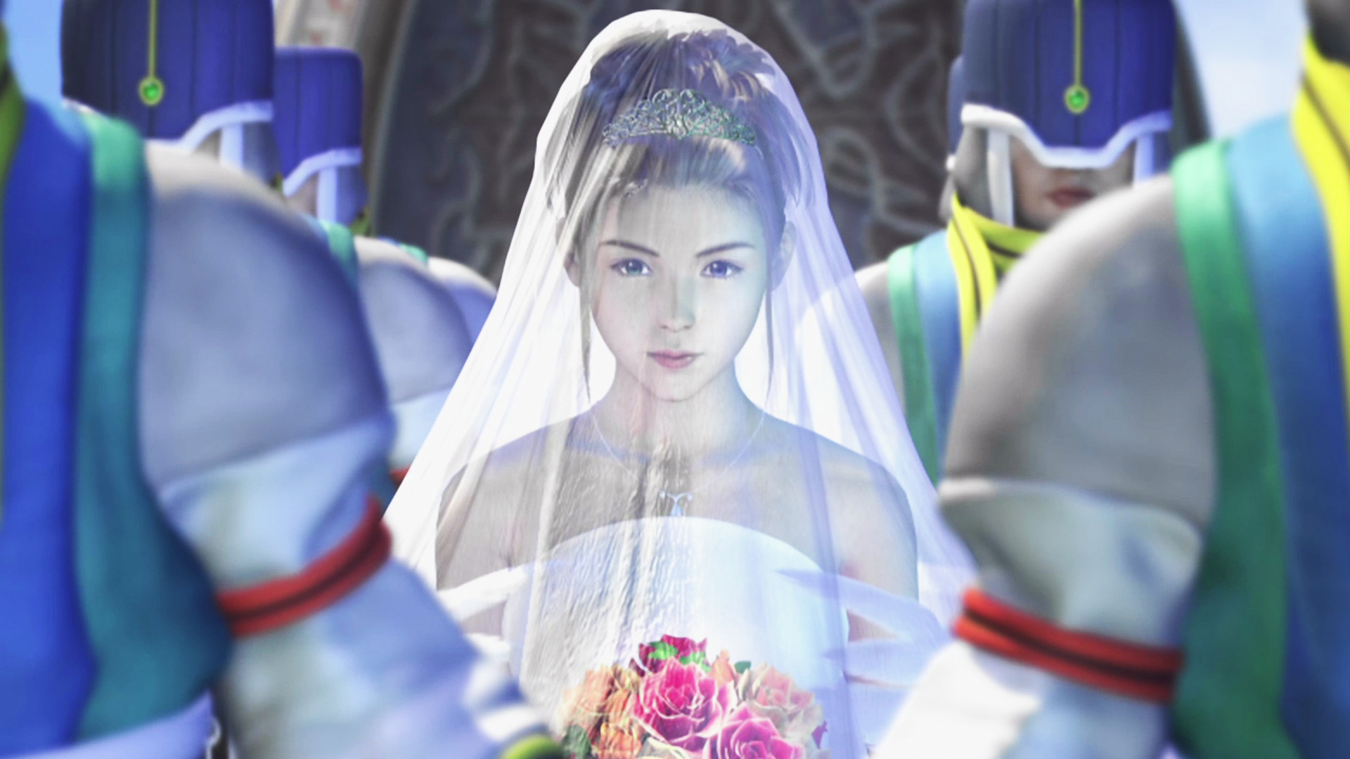 1920x1080 Yuna in a wedding dress.