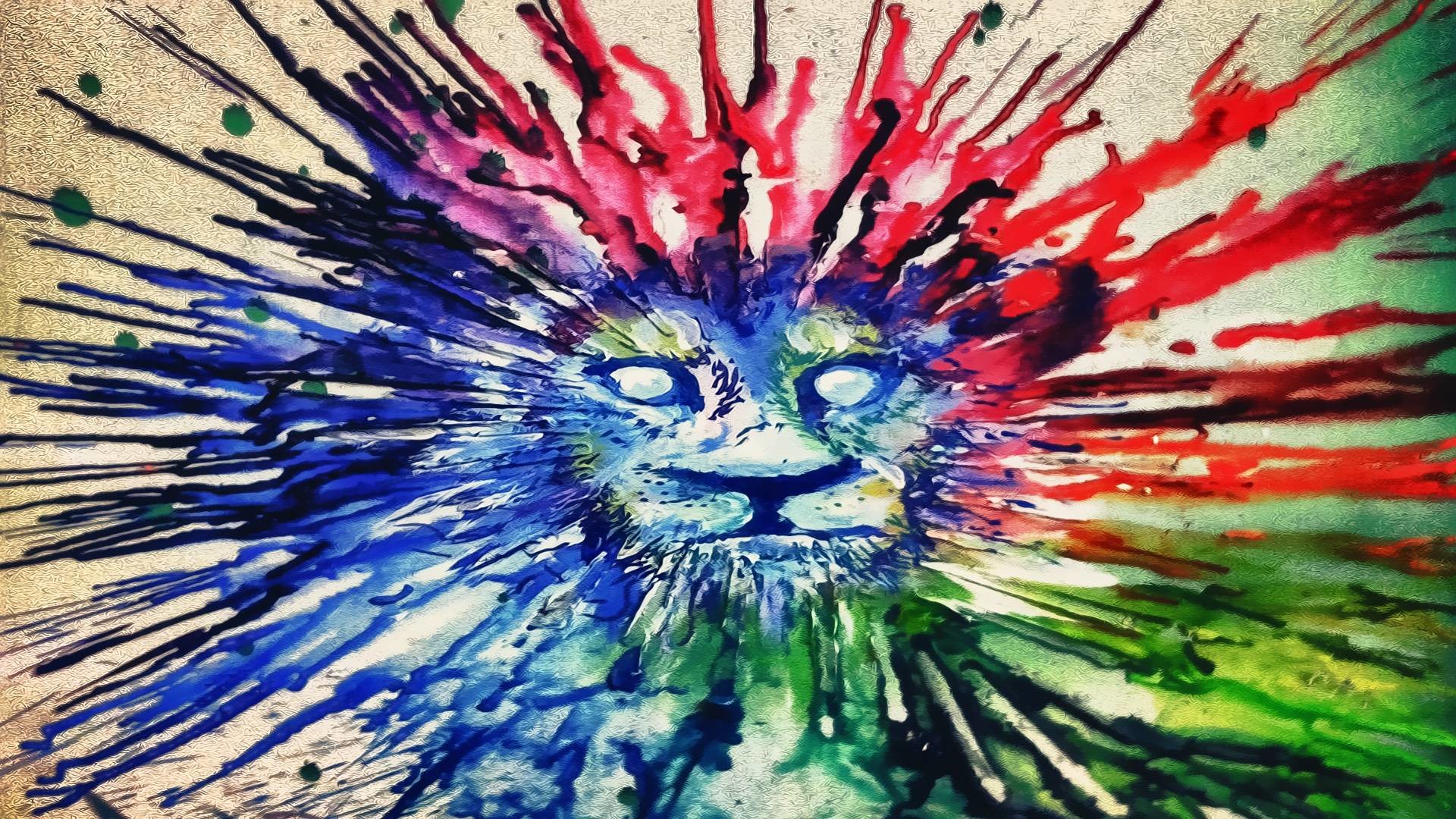 1920x1080 Artistic - Psychedelic Lion Wallpaper