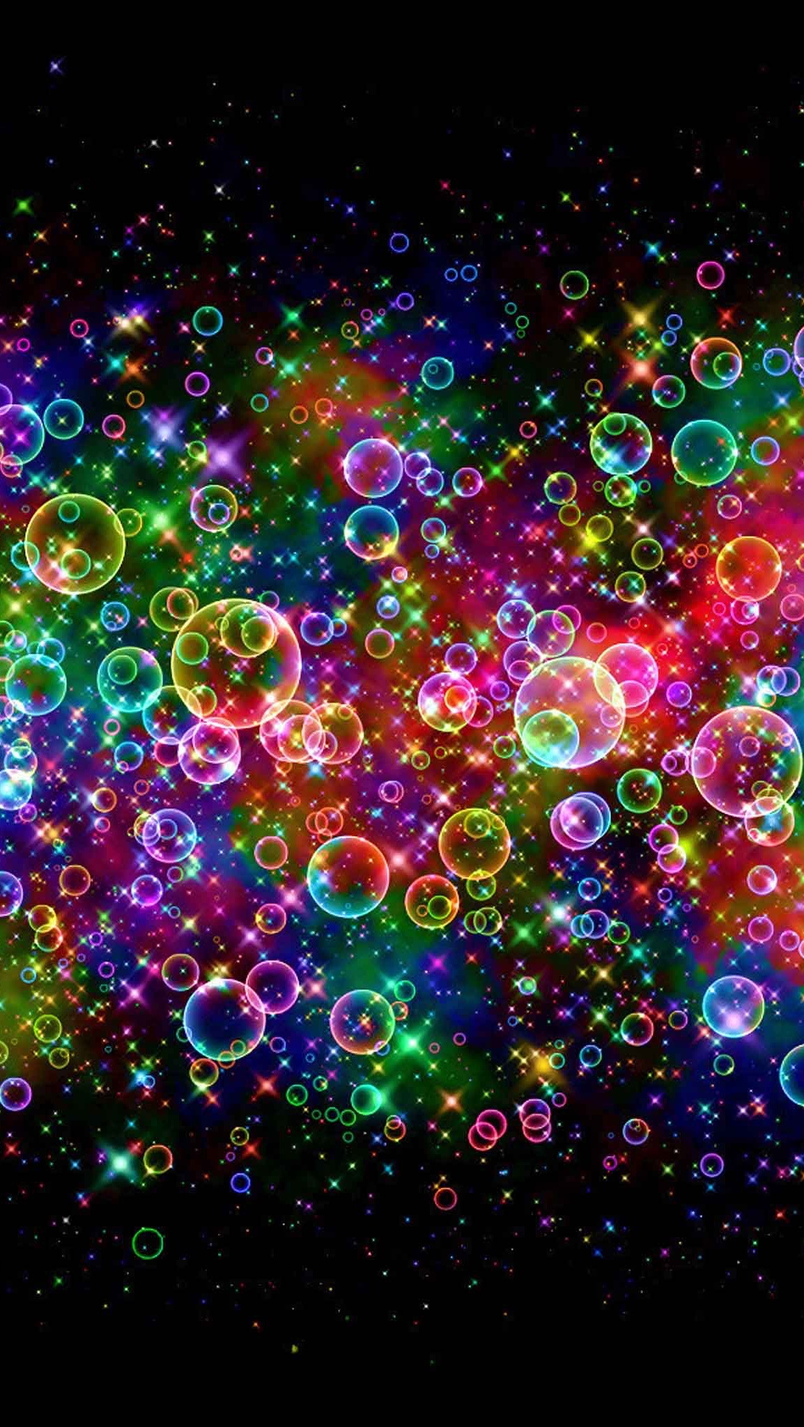 1154x2048 Colorful bubbles!! *pop* *pop* Phone wallpaper