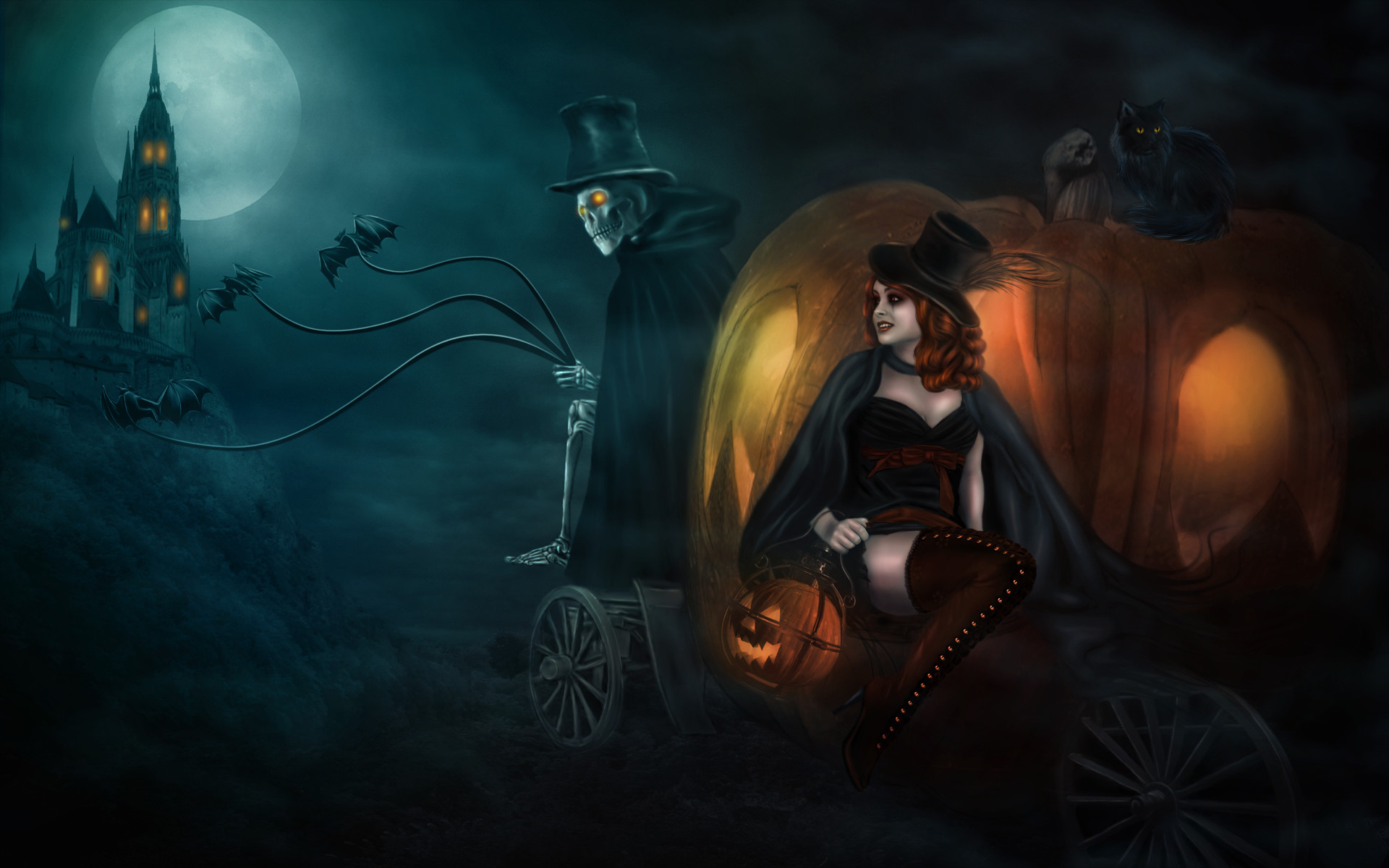 1920x1200 halloween witch wallpaper #243395