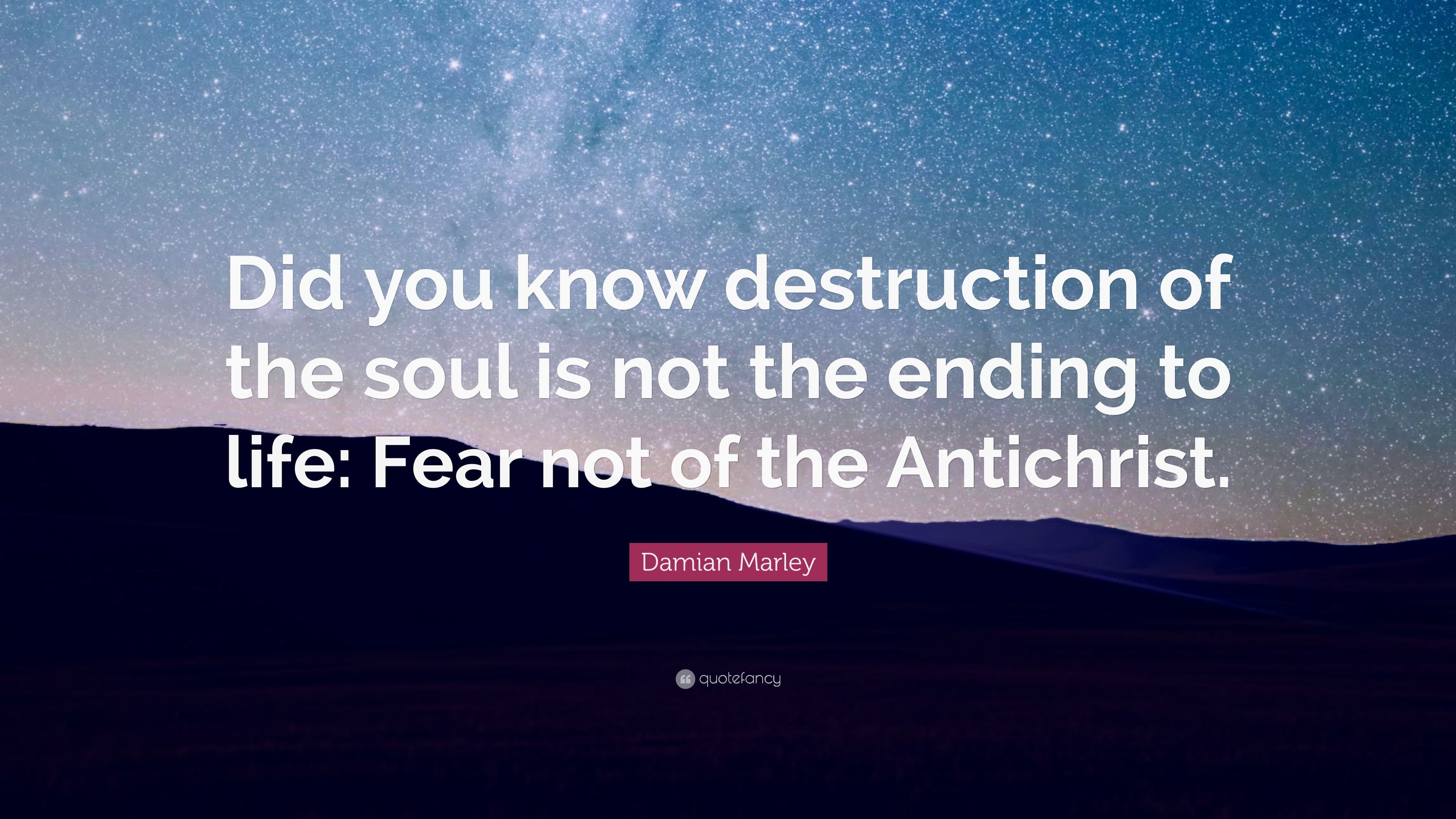 3840x2160 Damian Marley Quote: “Did you know destruction of the soul is not the ending