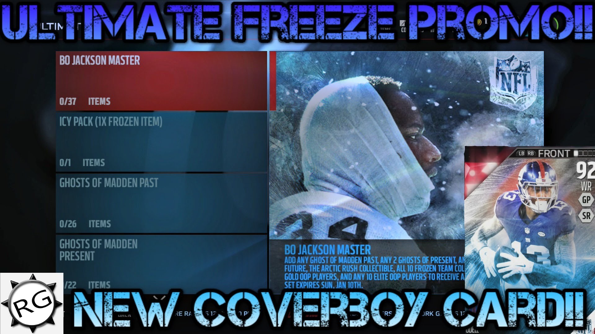 1920x1080 Madden Ultimate Team 16 Ultimate Freeze Promo!! All Cards and Sets!! 99 Bo  Jackson!! - YouTube