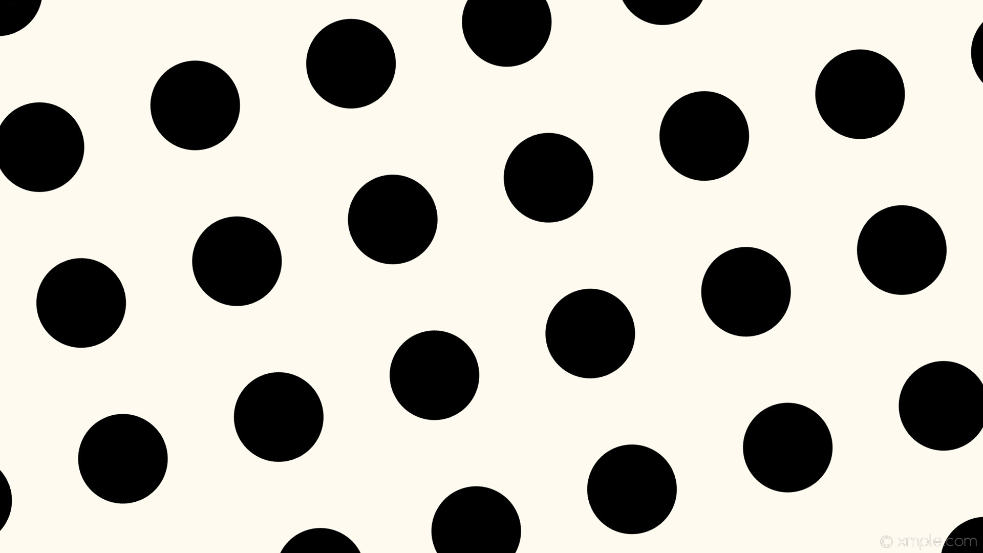 1920x1080 wallpaper polka dots black white spots floral white #fffaf0 #000000 195Â°  175px 315px