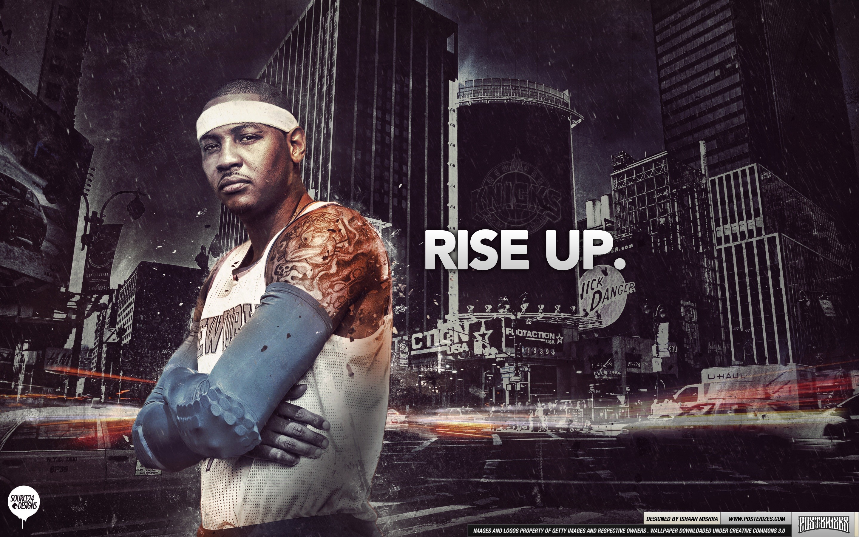 2880x1800 Carmelo Anthony New York Knicks Rise Up Wallpaper