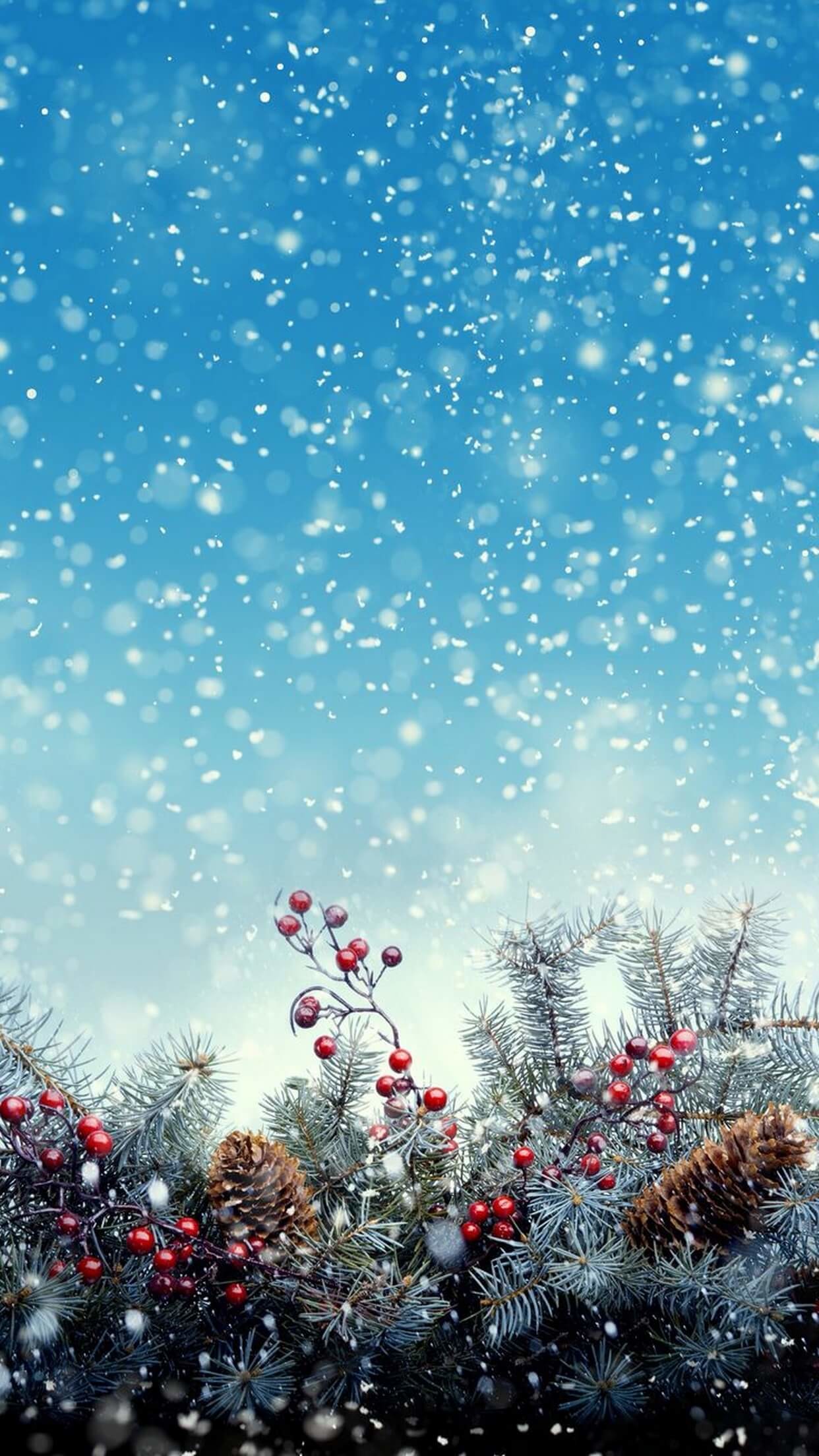 1242x2208 Christmas Snowfall. Click to Download. iPhone wallpaper 14