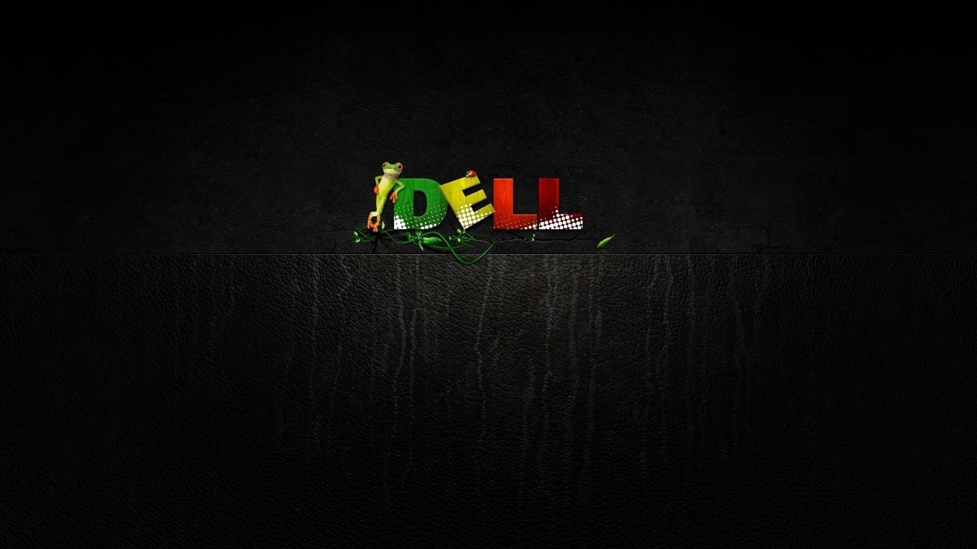 1920x1080 Preview wallpaper dell, company, computers, frog, green, yellow, red  
