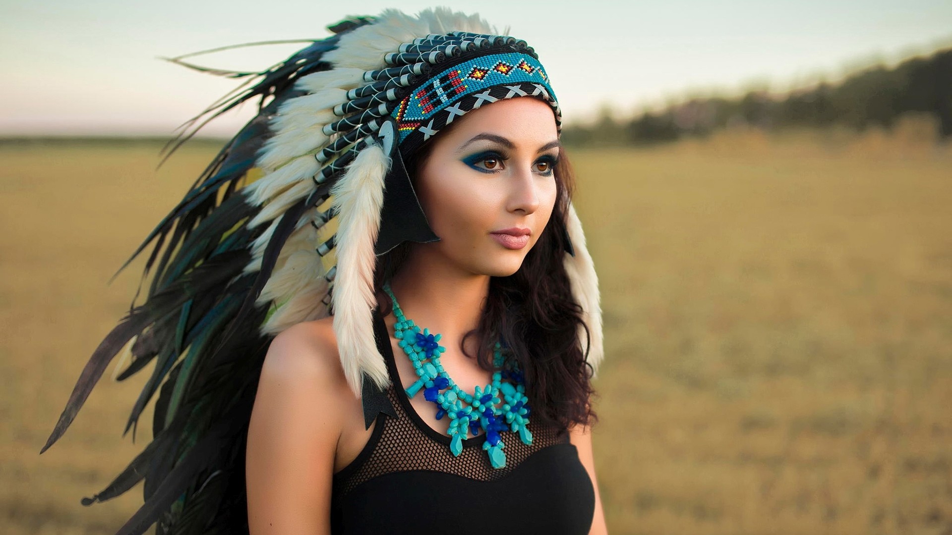 1920x1080 Native american woman Widescreen Wallpaper 10531 