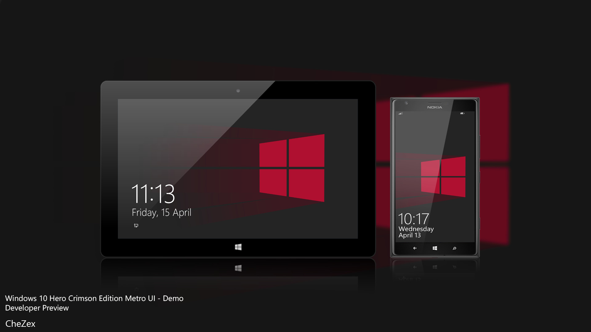 1920x1080 ... Windows 10 Hero Crimson Edition Metro UI - Demo by CheZex