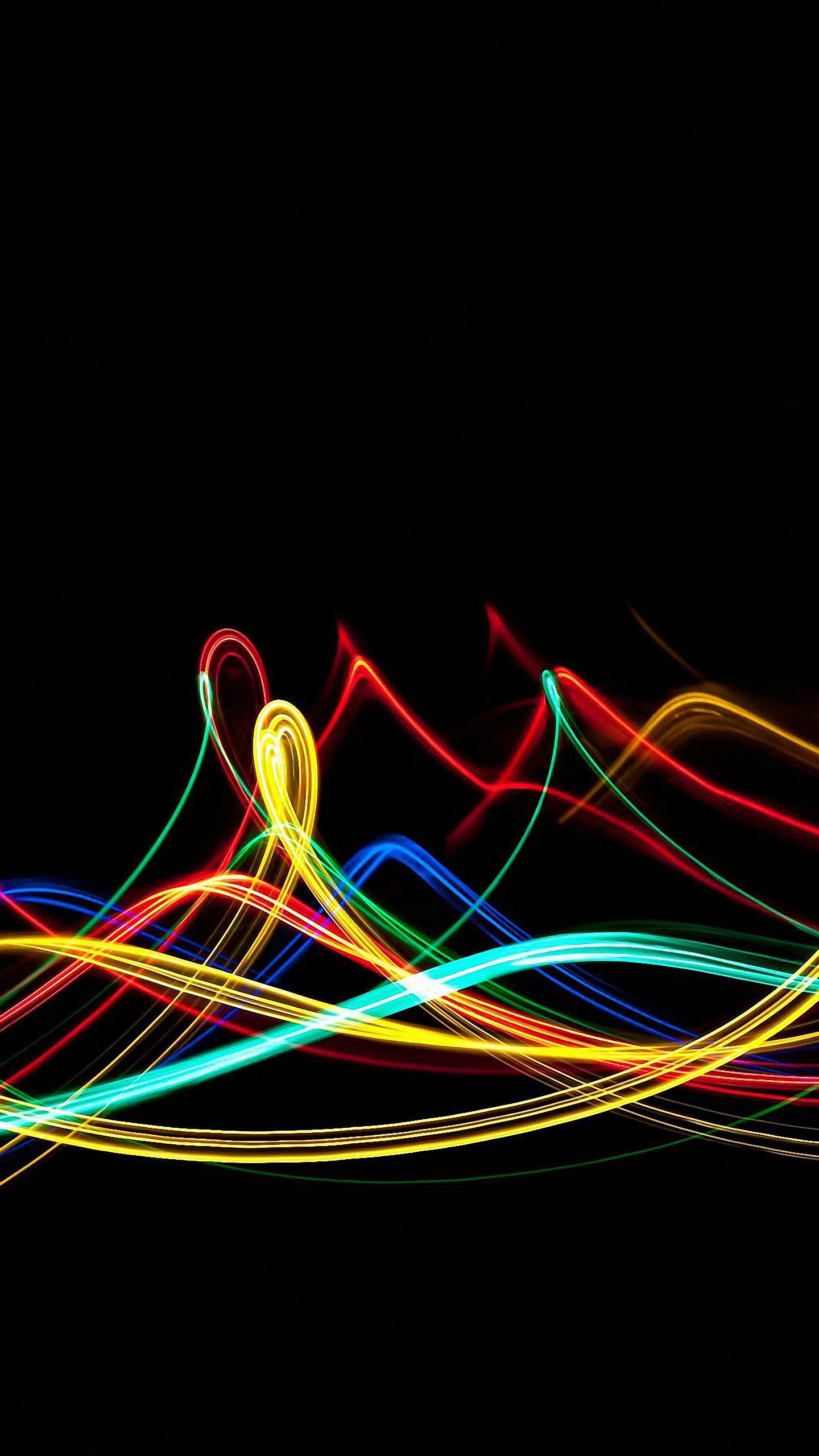 1440x2560 colorful neon lines iphone 6 wallpapers HD