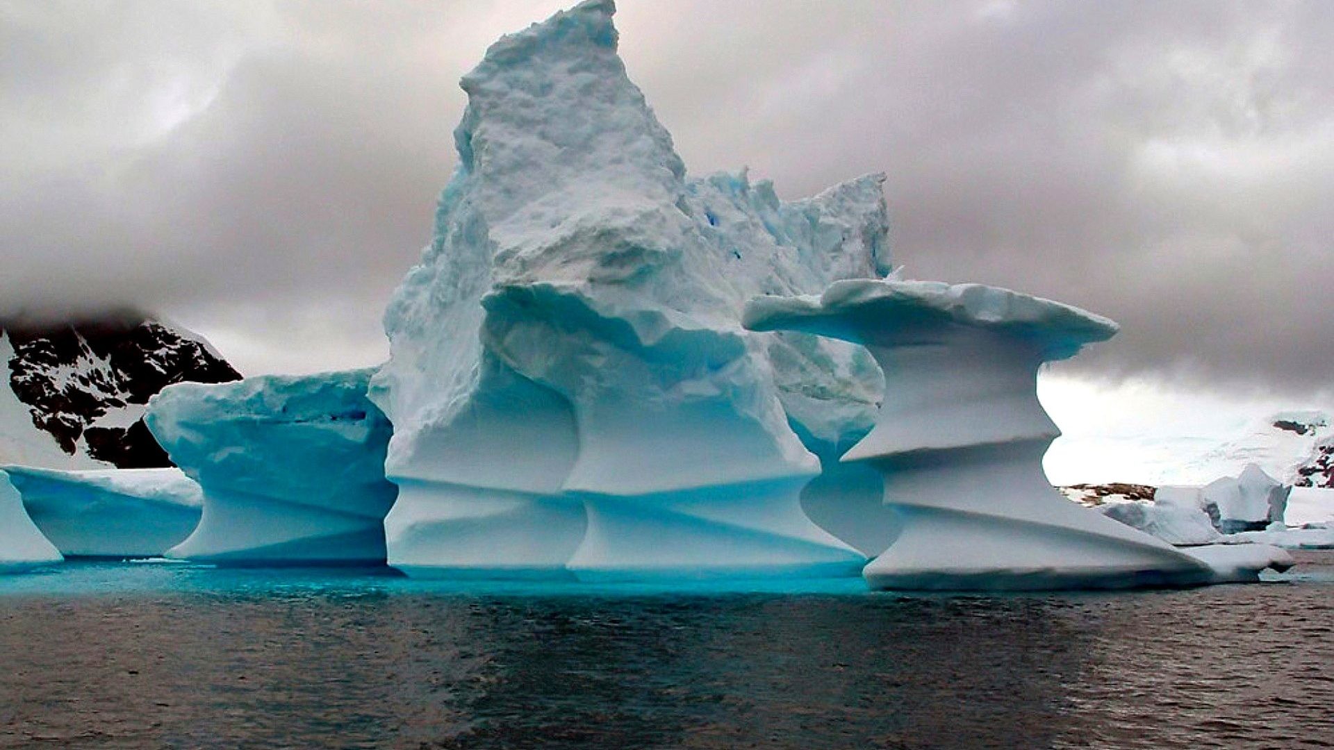 1920x1080 Water Ocean Iceberg Cold Wallpapers Waves Detail